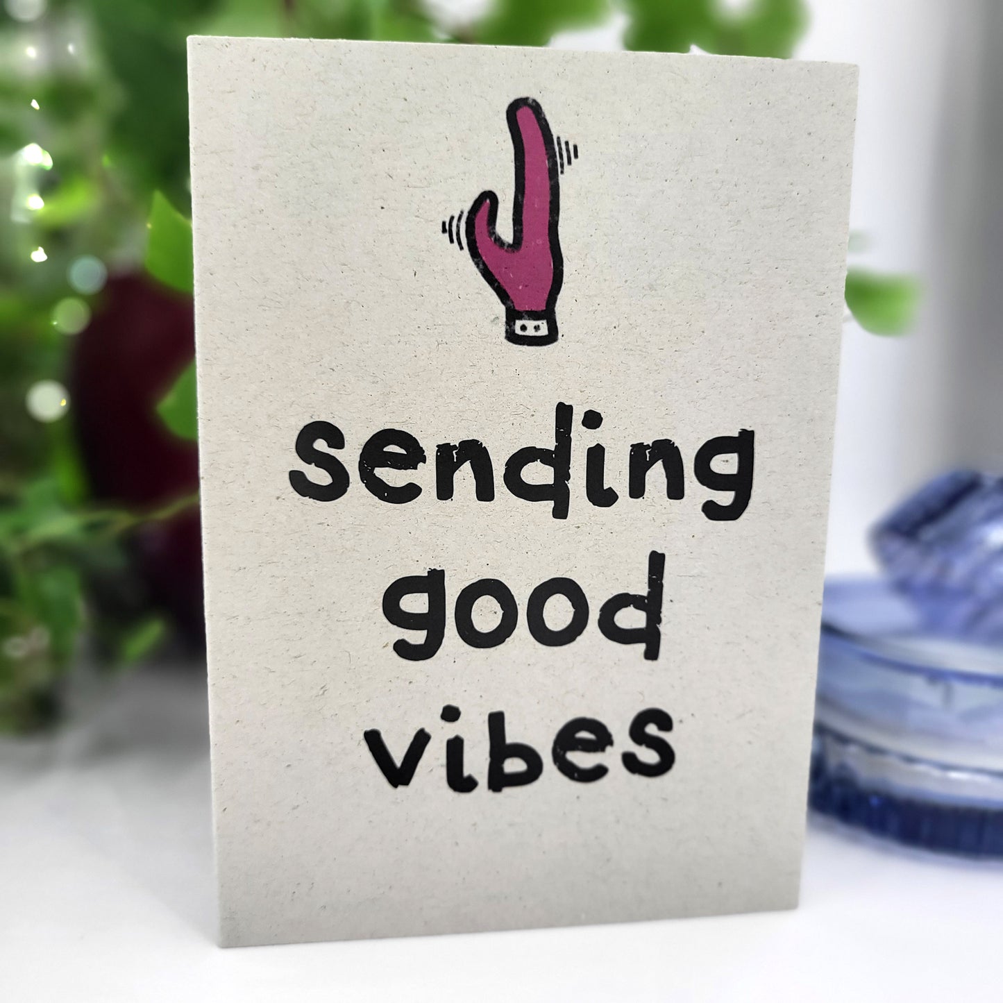 Good Vibes recycled greeting card