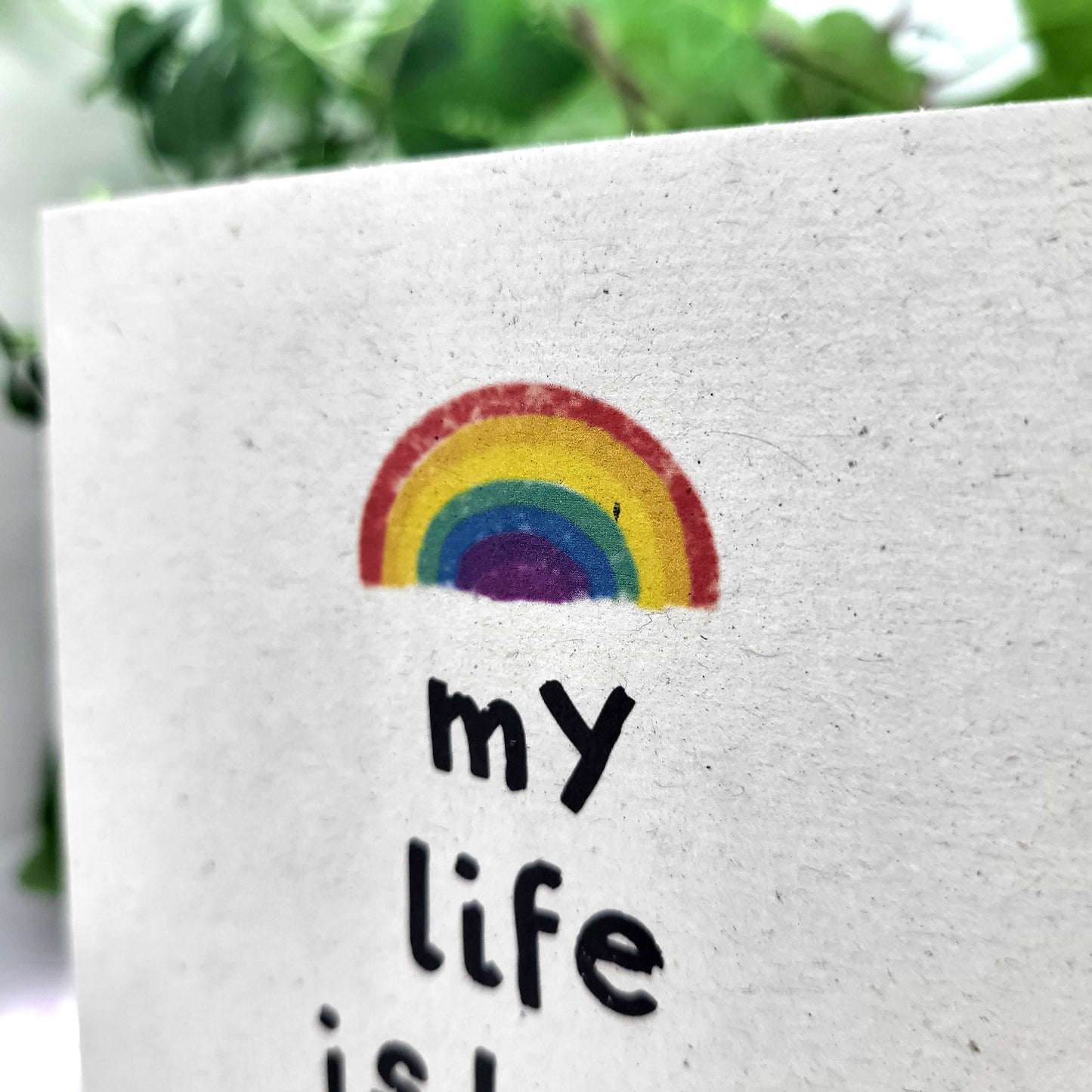 Less Shit With You recycled greeting card
