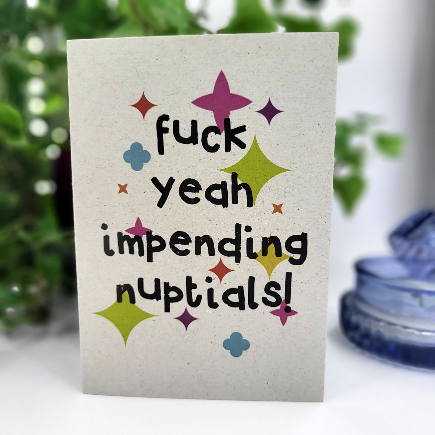 Impending Nuptials recycled greeting card