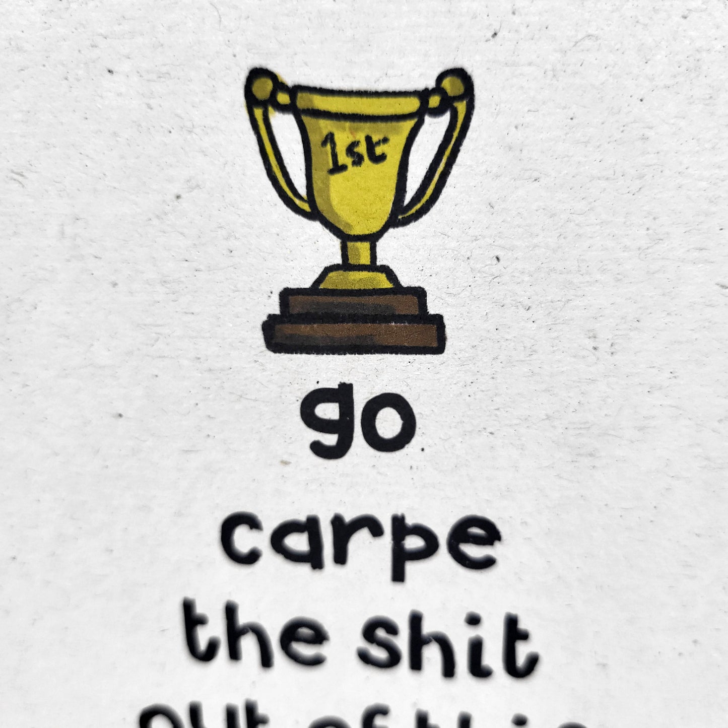 Carpe The MFing Diem recycled greeting card