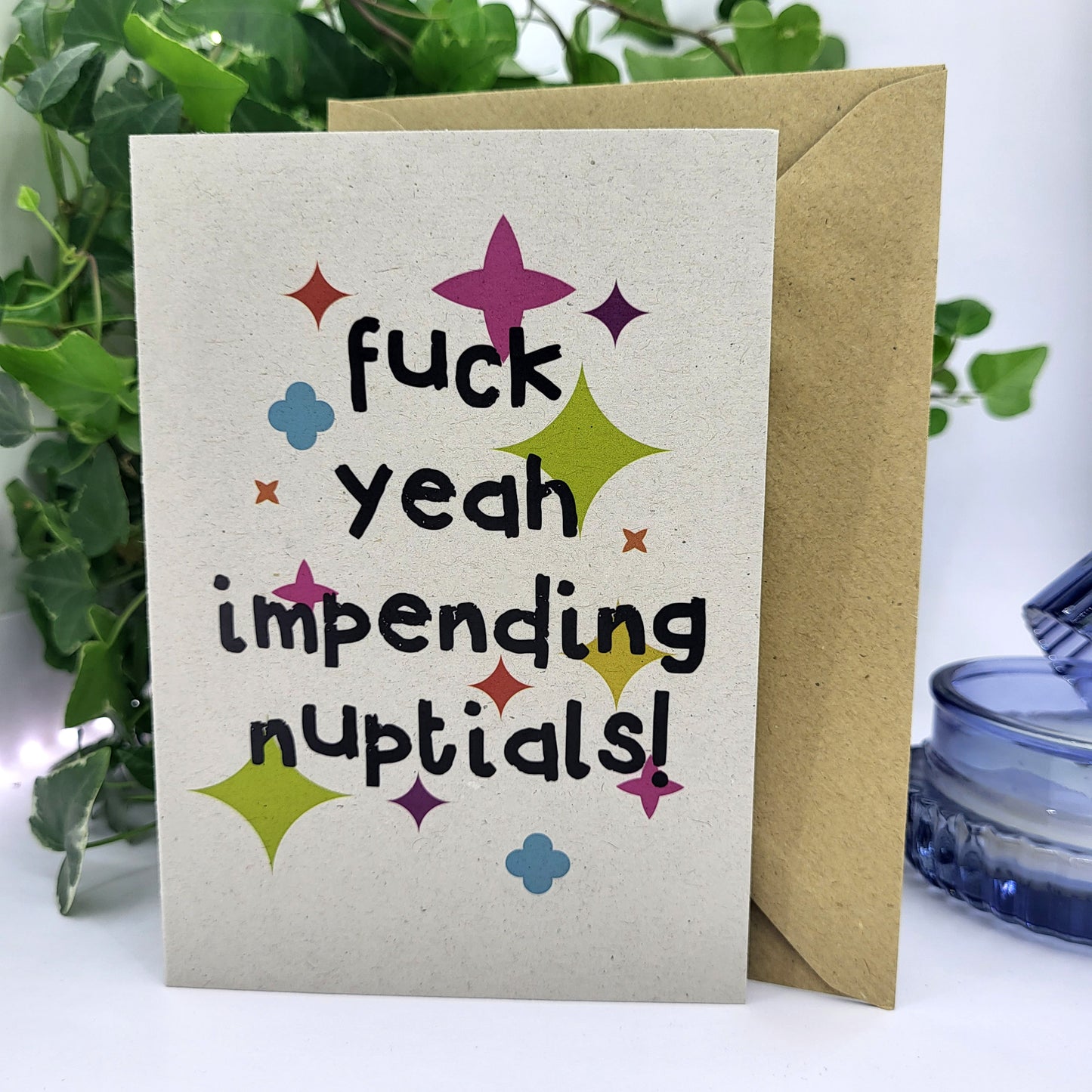 Impending Nuptials recycled greeting card