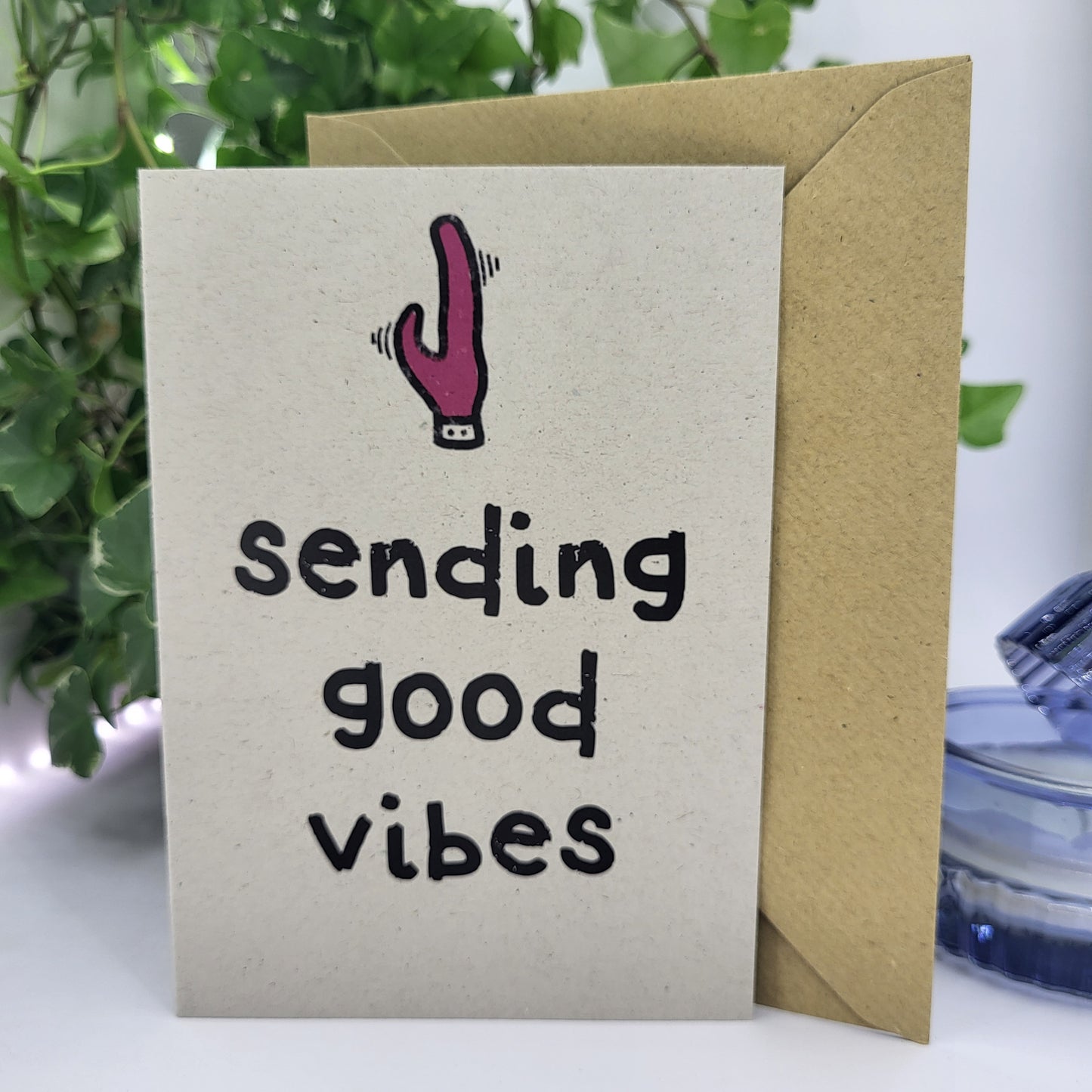 Good Vibes recycled greeting card