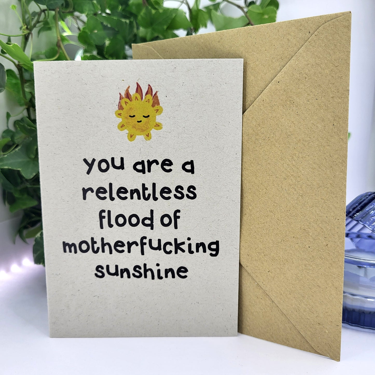 MFing Sunshine recycled greeting card