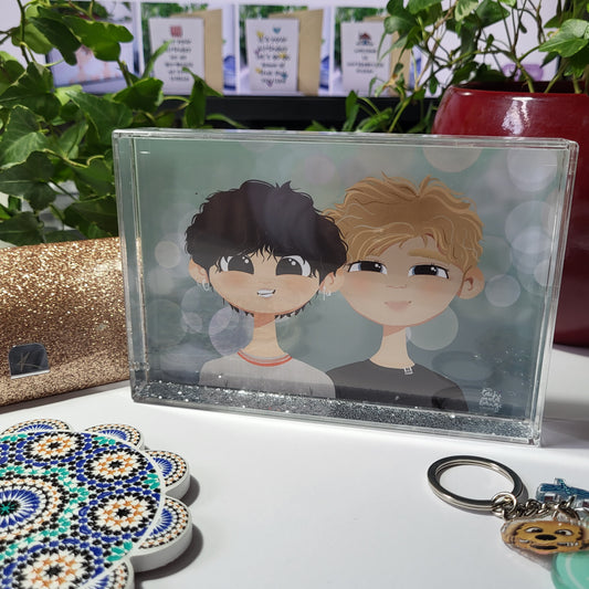 Teach Me K-Pop by Kaenyn King - Nikko & Jase silver glitter photo block