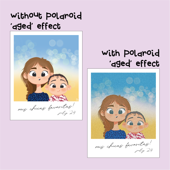 Custom Cartoon Commission - character custom portrait PAIR