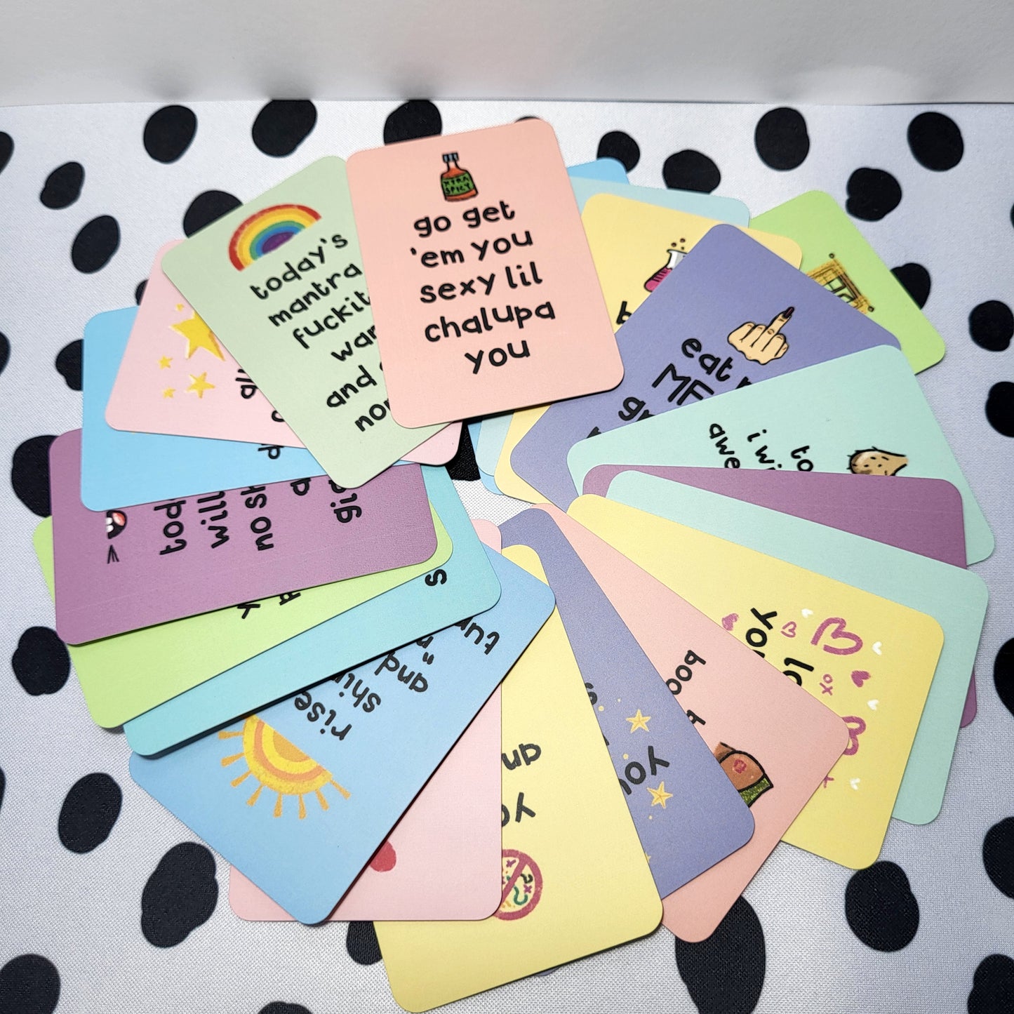 Assfirmations 2nd Ed. gift tin - sweary positivity cards set, motivation & affirmations for pottymouths!