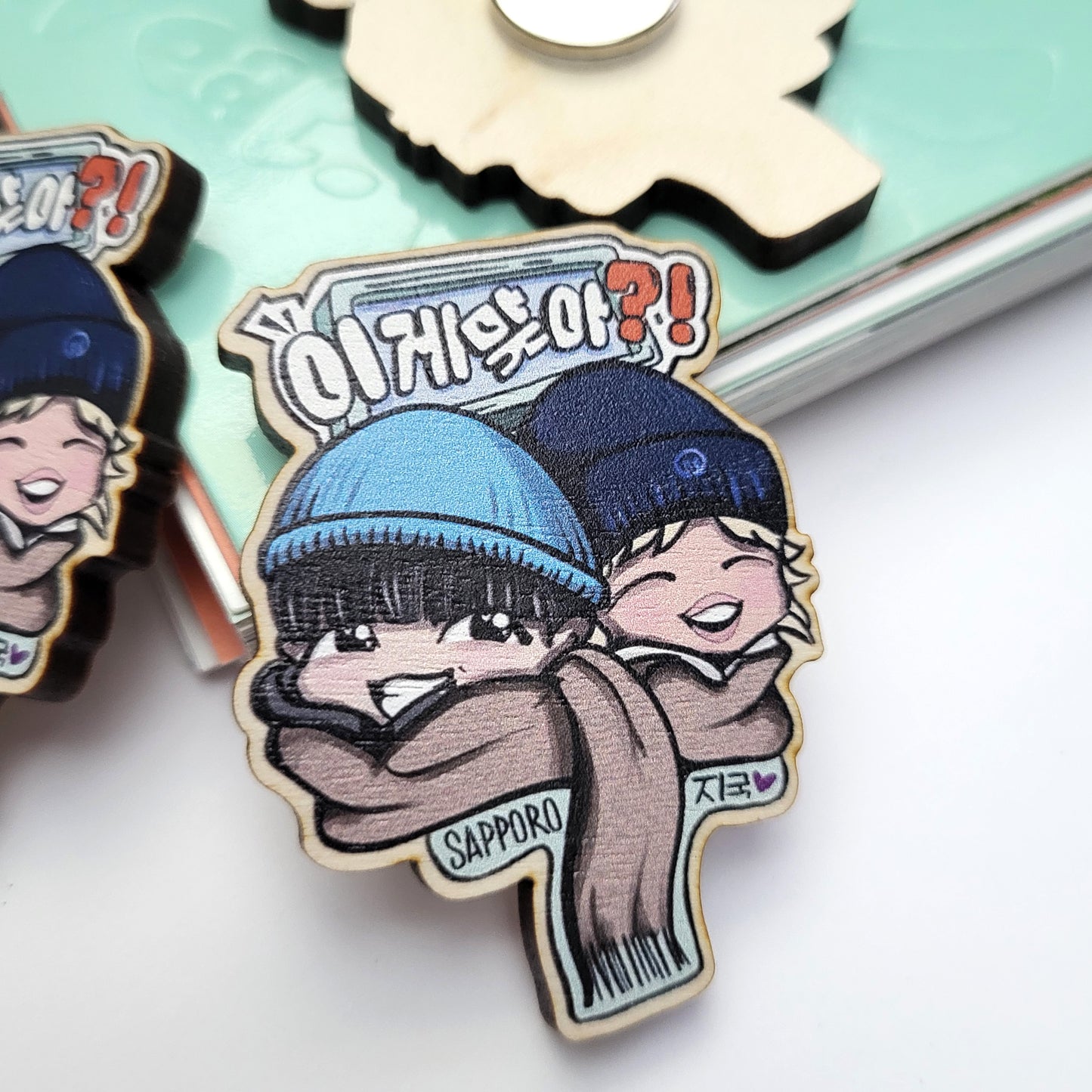 Are You Sure?! Sapporo - Jimin & Jungkook wooden magnet