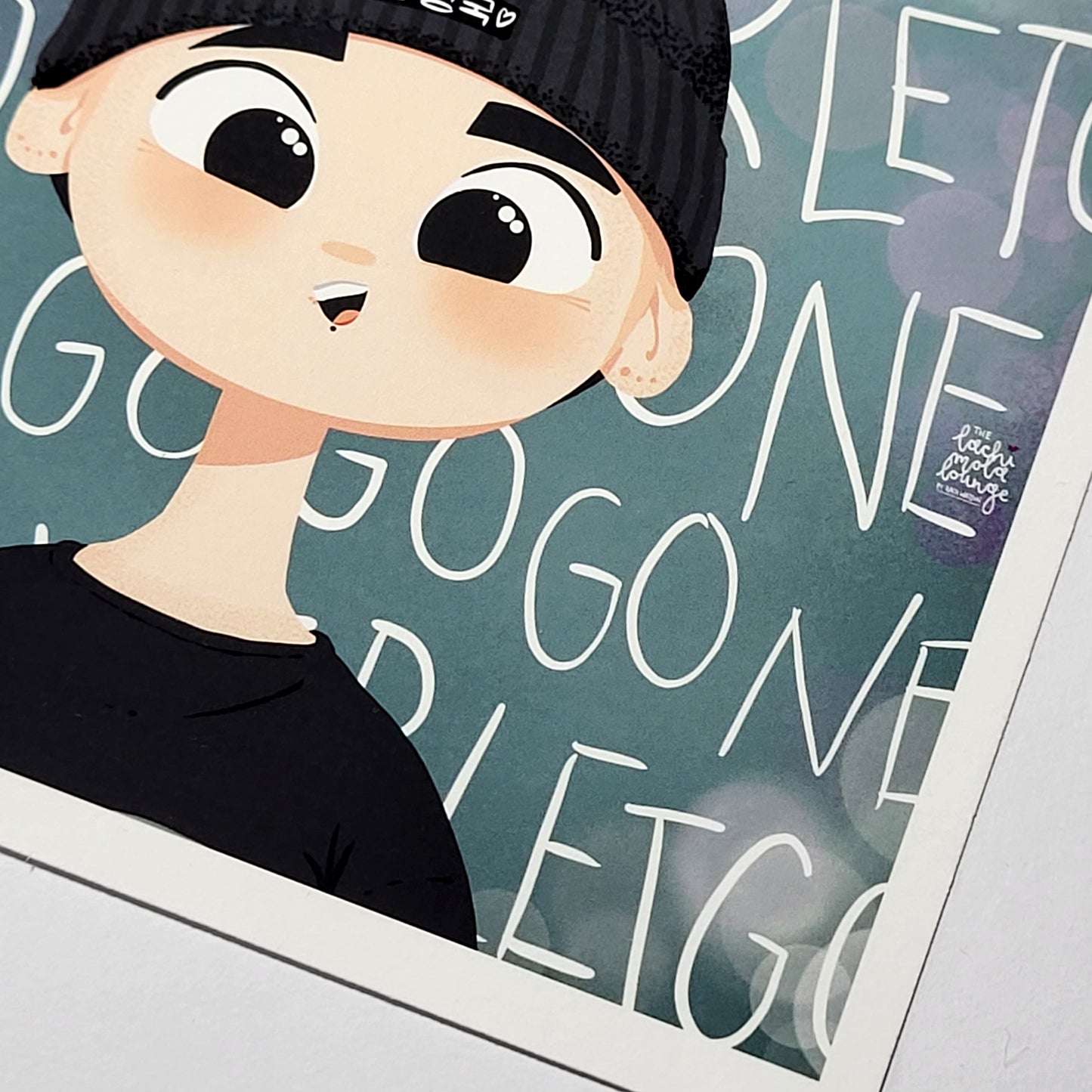 Jungkook Never Let Go cute cartoon art print
