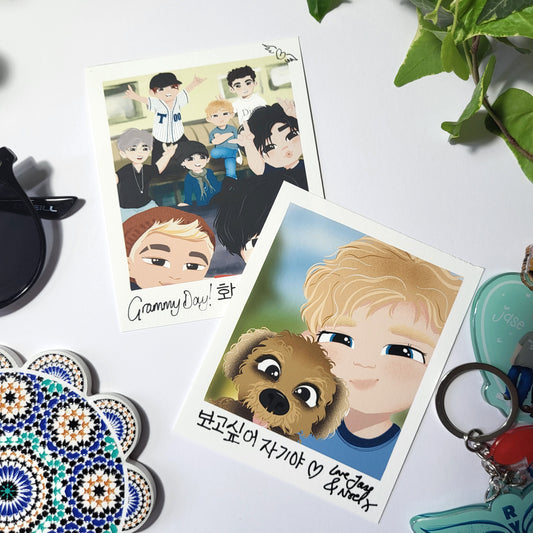 Teach Me K-Pop by Kaenyn King - Polaroid style print, Jase & Noel, RYSING