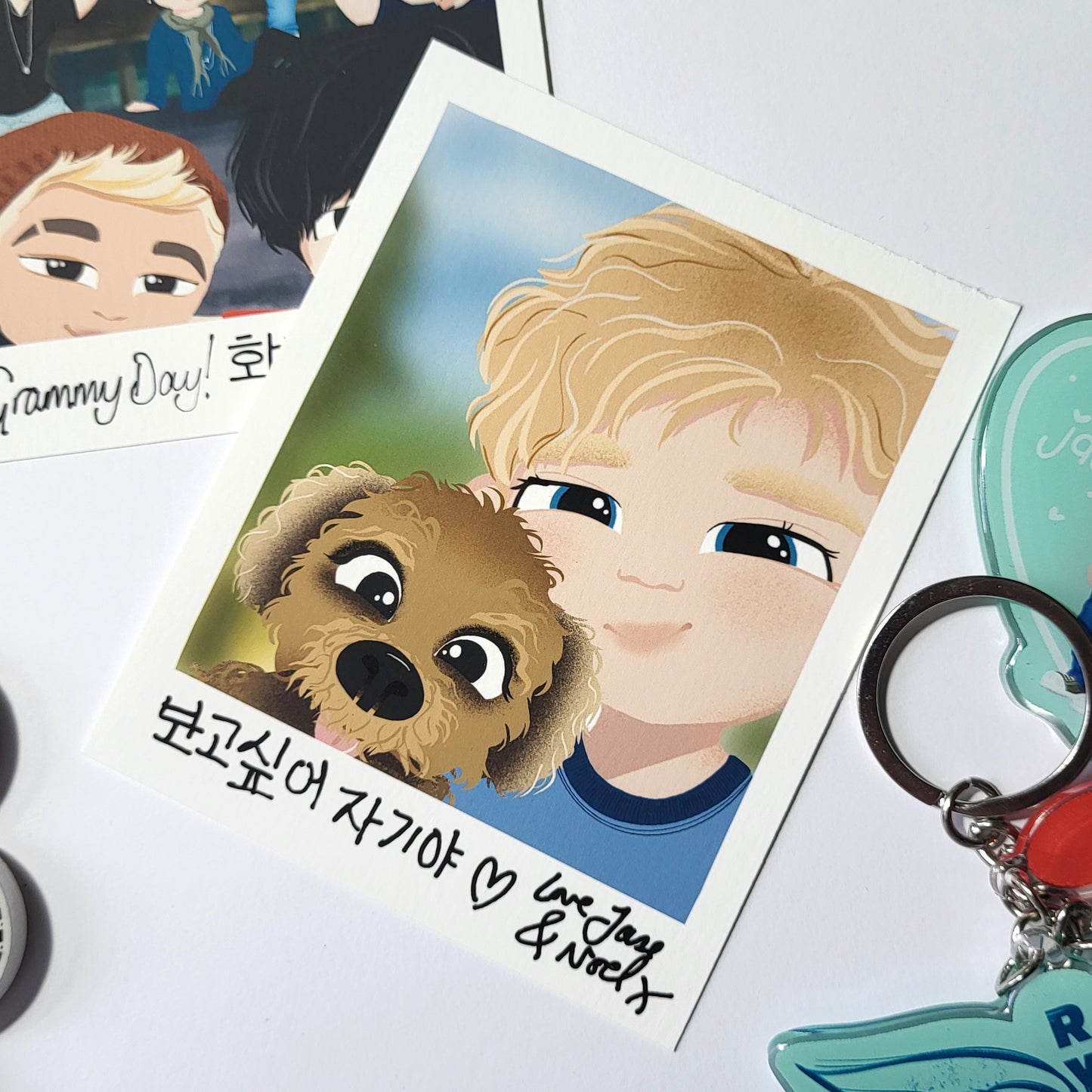 Teach Me K-Pop by Kaenyn King - Polaroid style print, Jase & Noel, RYSING