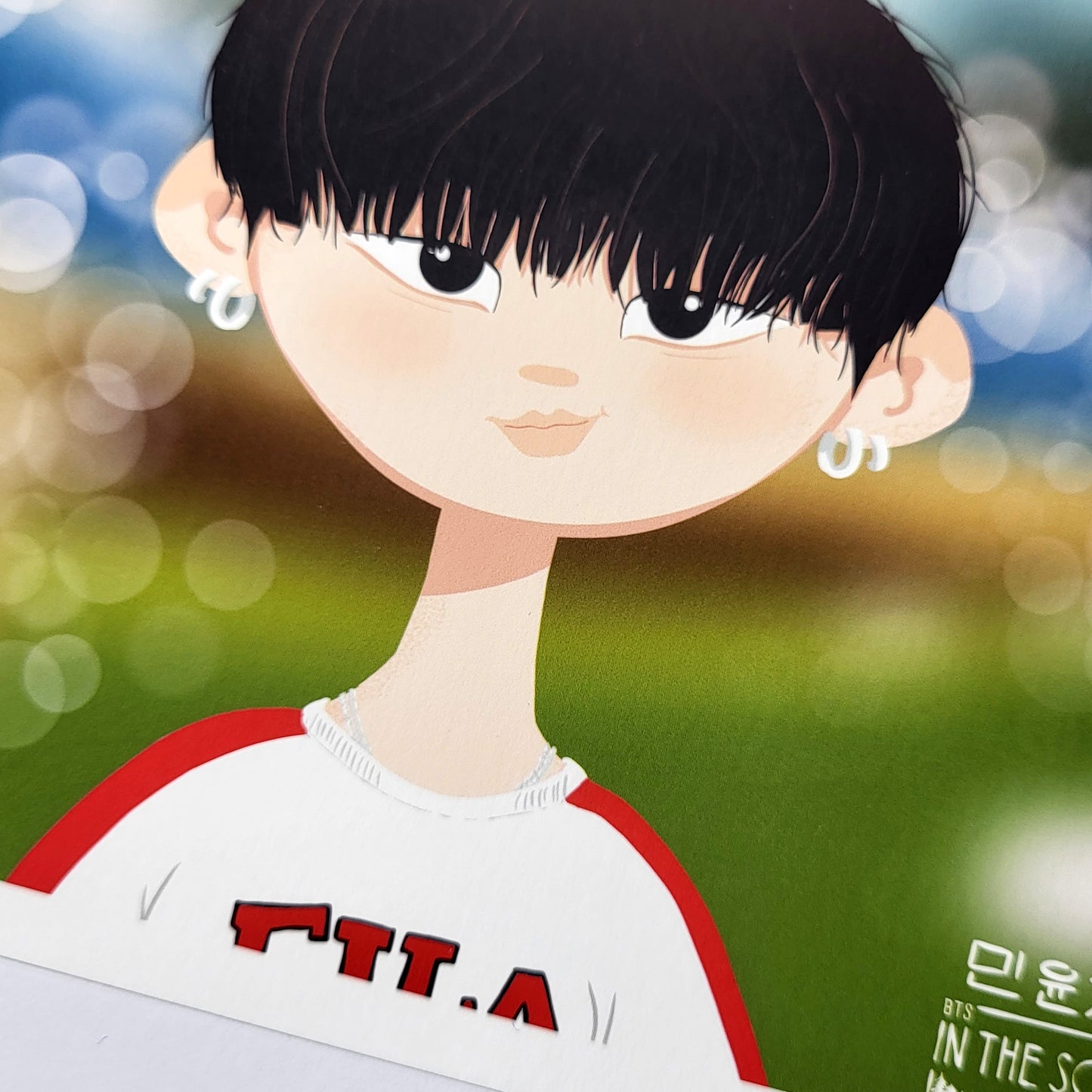 BTS In The Soop Yoongi art print, SUGA portrait, original Bangtan Sonyeondan kpop cartoon illustration