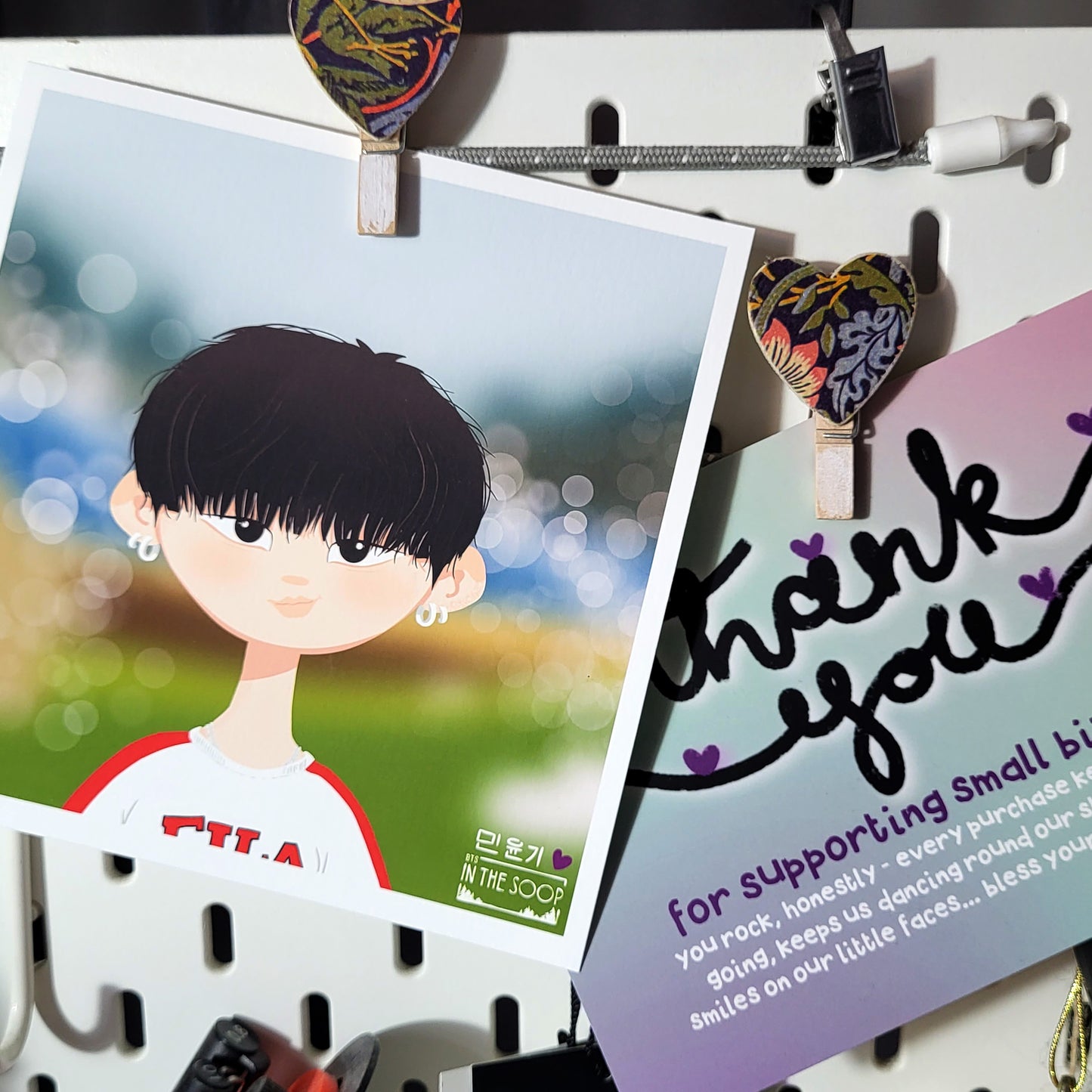 BTS In The Soop Yoongi art print, SUGA portrait, original Bangtan Sonyeondan kpop cartoon illustration