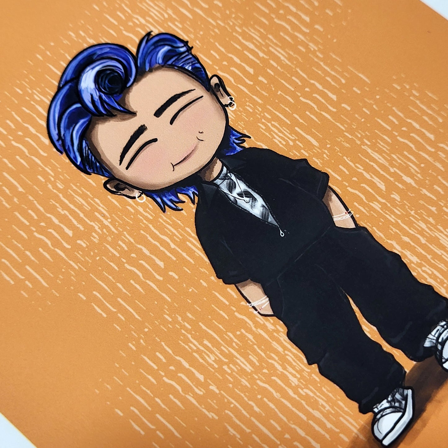RM Butter lineup chibi art print, archive quality, Namjoon BTS illustration, bangtan character art, cute Joon print