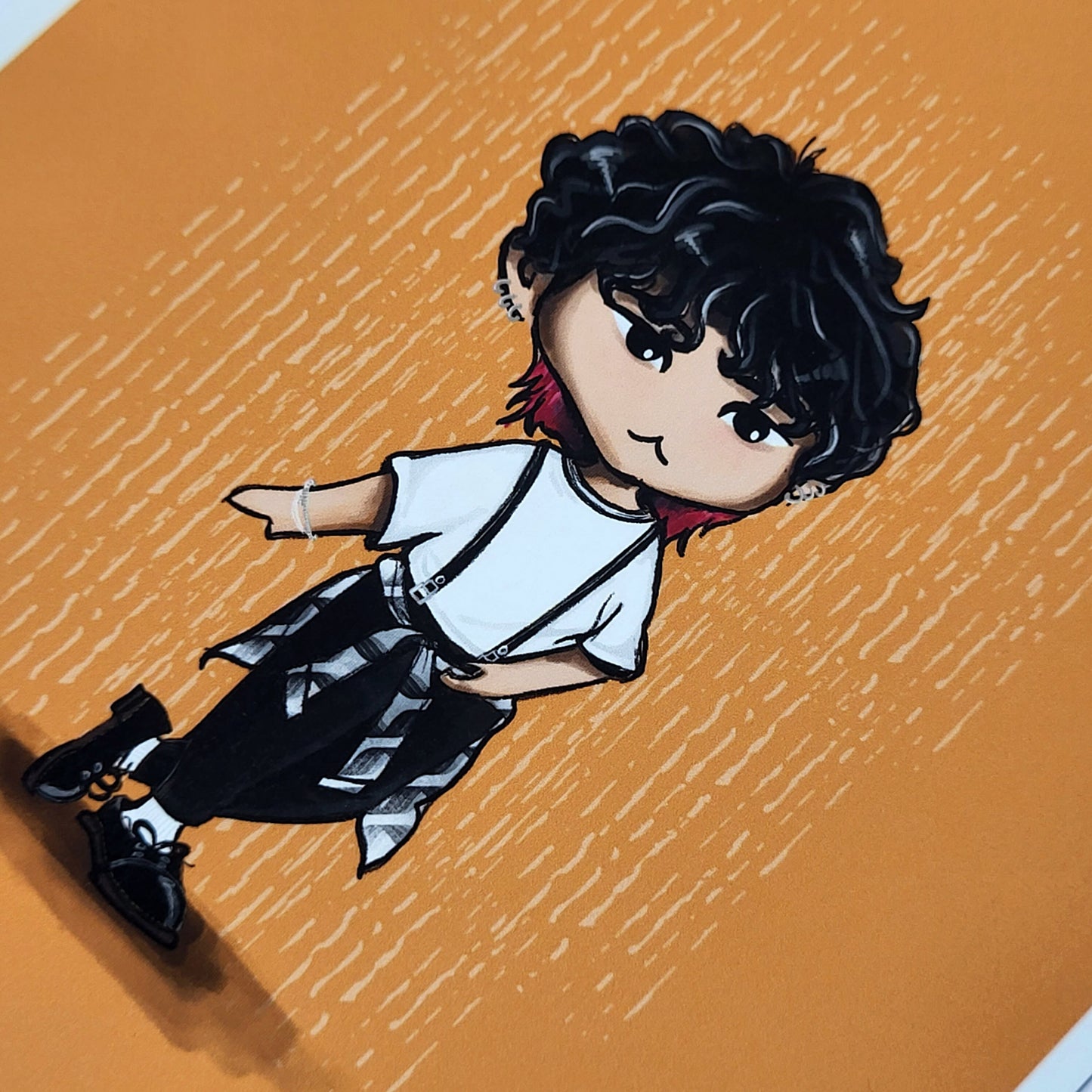 SUGA Butter lineup chibi art print, archive quality, Yoongi BTS illustration, bangtan character art, cute AgustD print