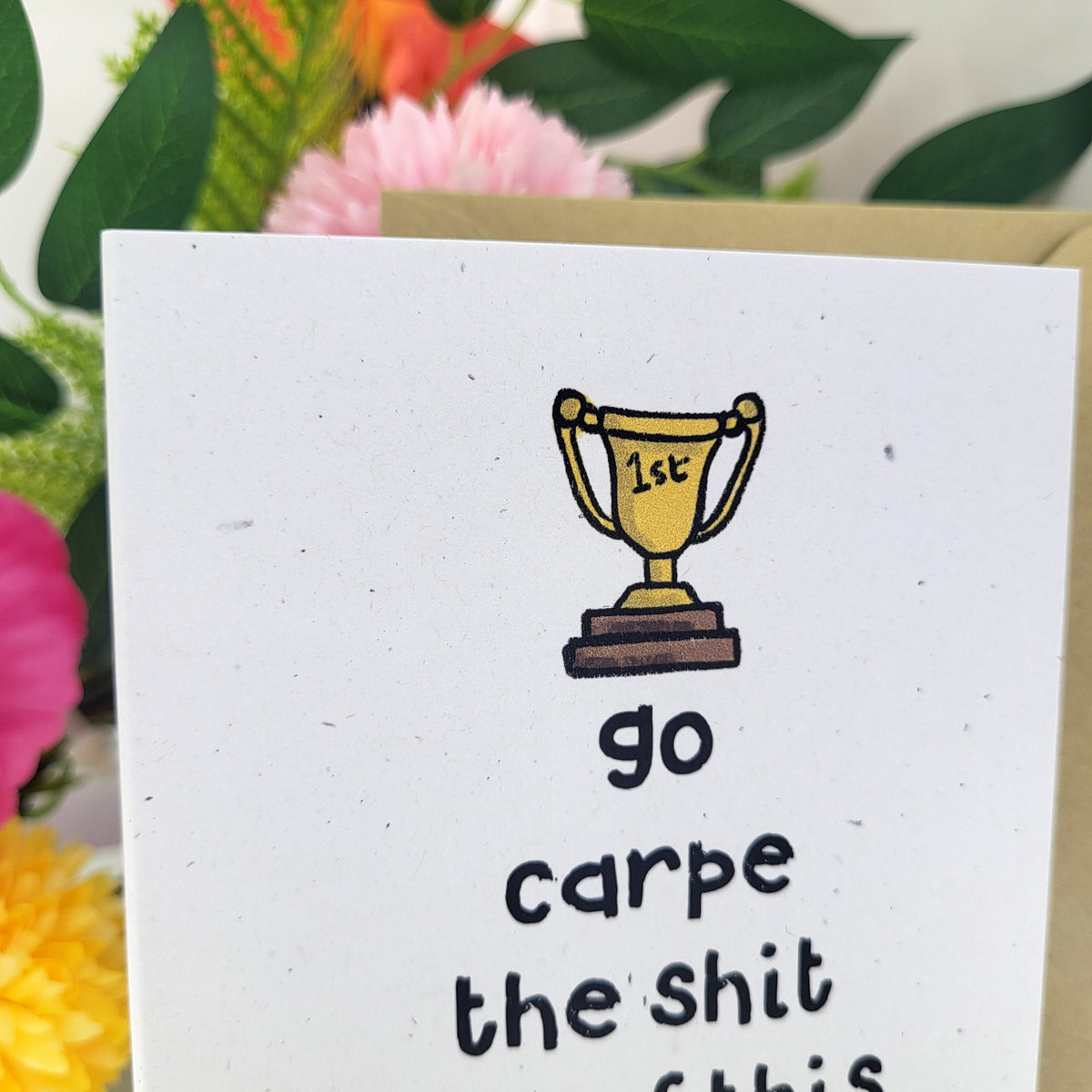 Carpe The MFing Diem recycled greeting card