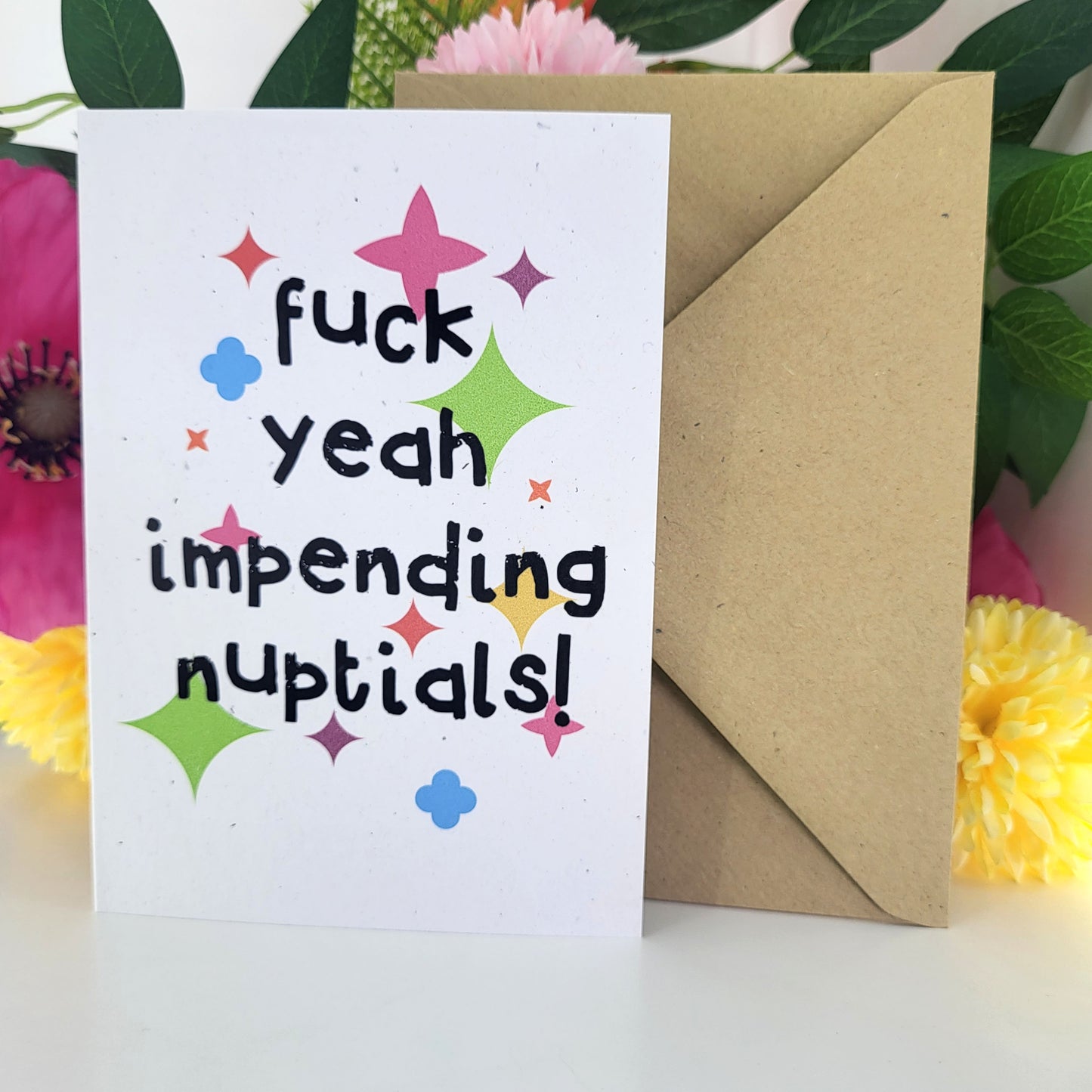 Impending Nuptials recycled greeting card