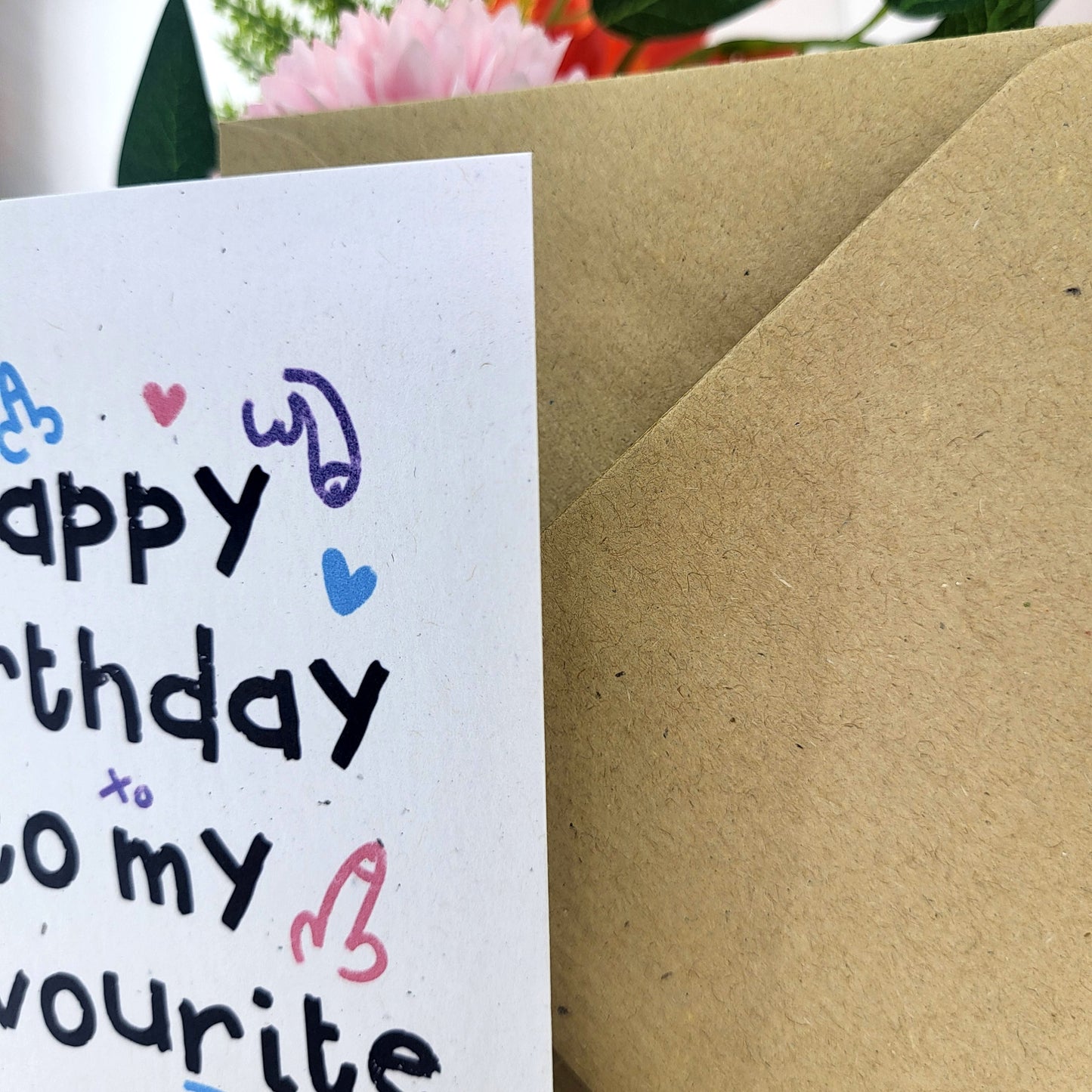 Happy Birthday Bellend recycled greeting card