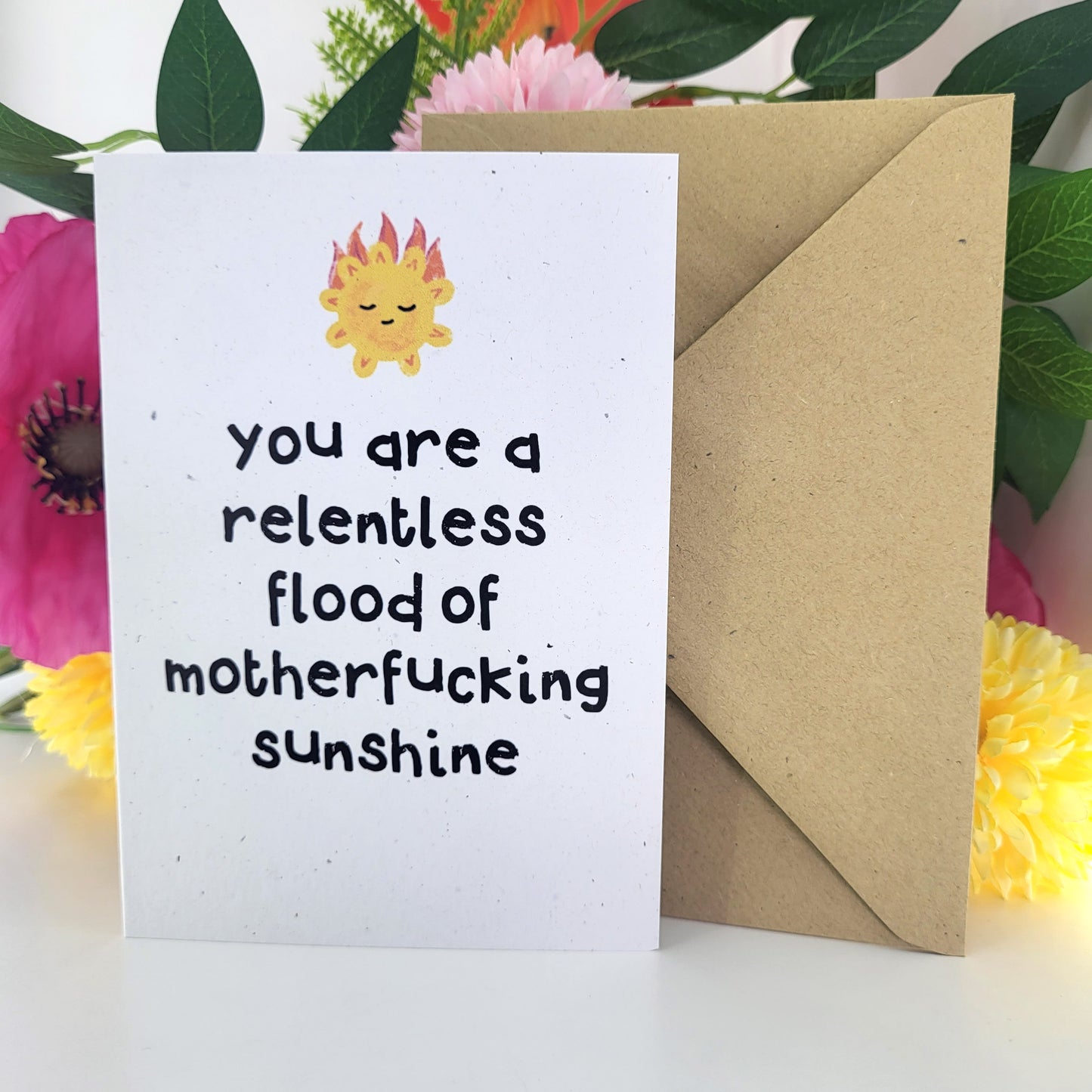 MFing Sunshine recycled greeting card