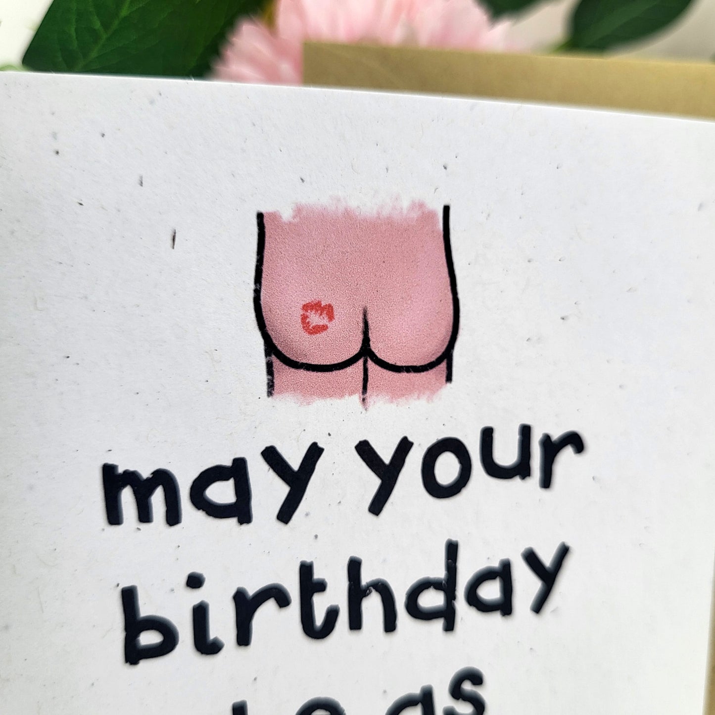 Birthday Tushie recycled greeting card