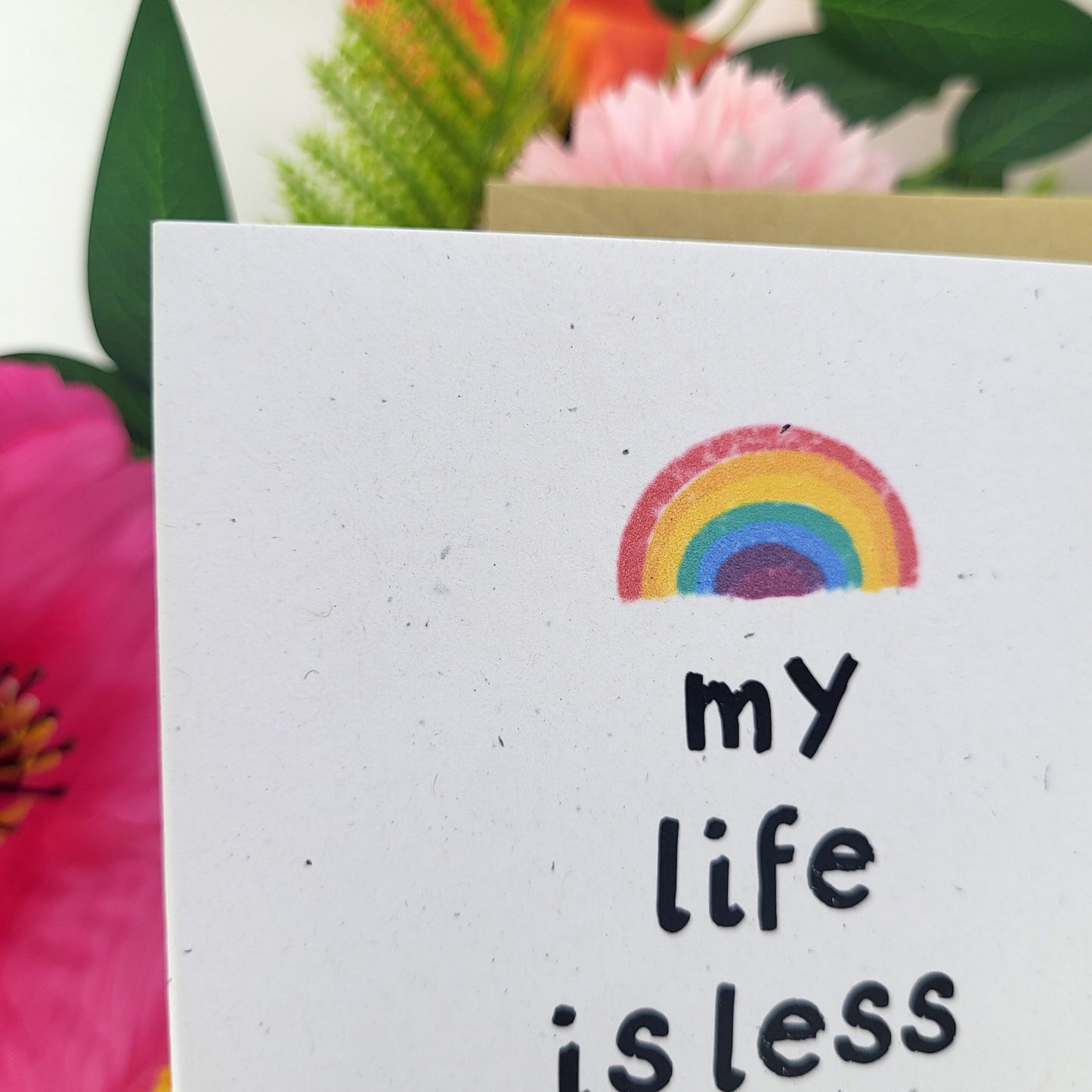 Less Shit With You recycled greeting card