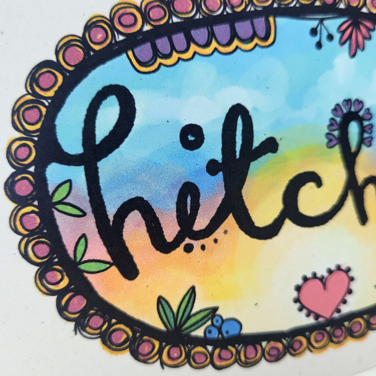 HItched - wedding recycled greetings card, marriage congratulations