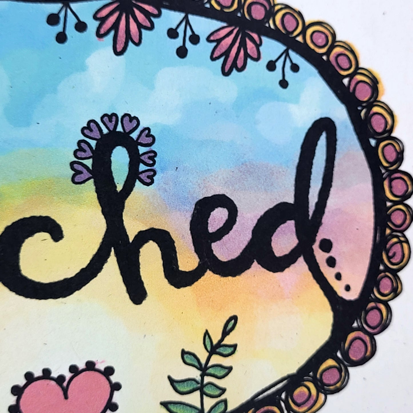HItched - wedding recycled greetings card, marriage congratulations
