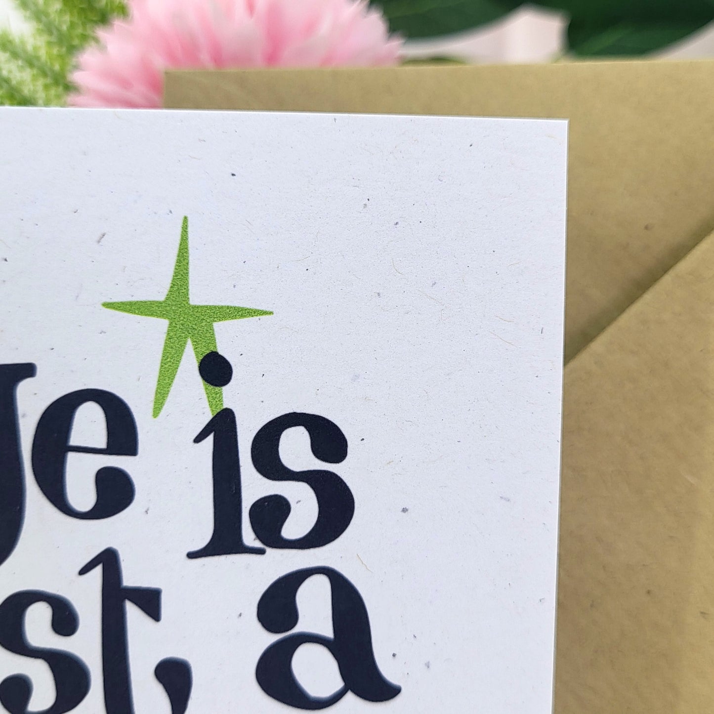 Just a Number - happy birthday recycled greetings card