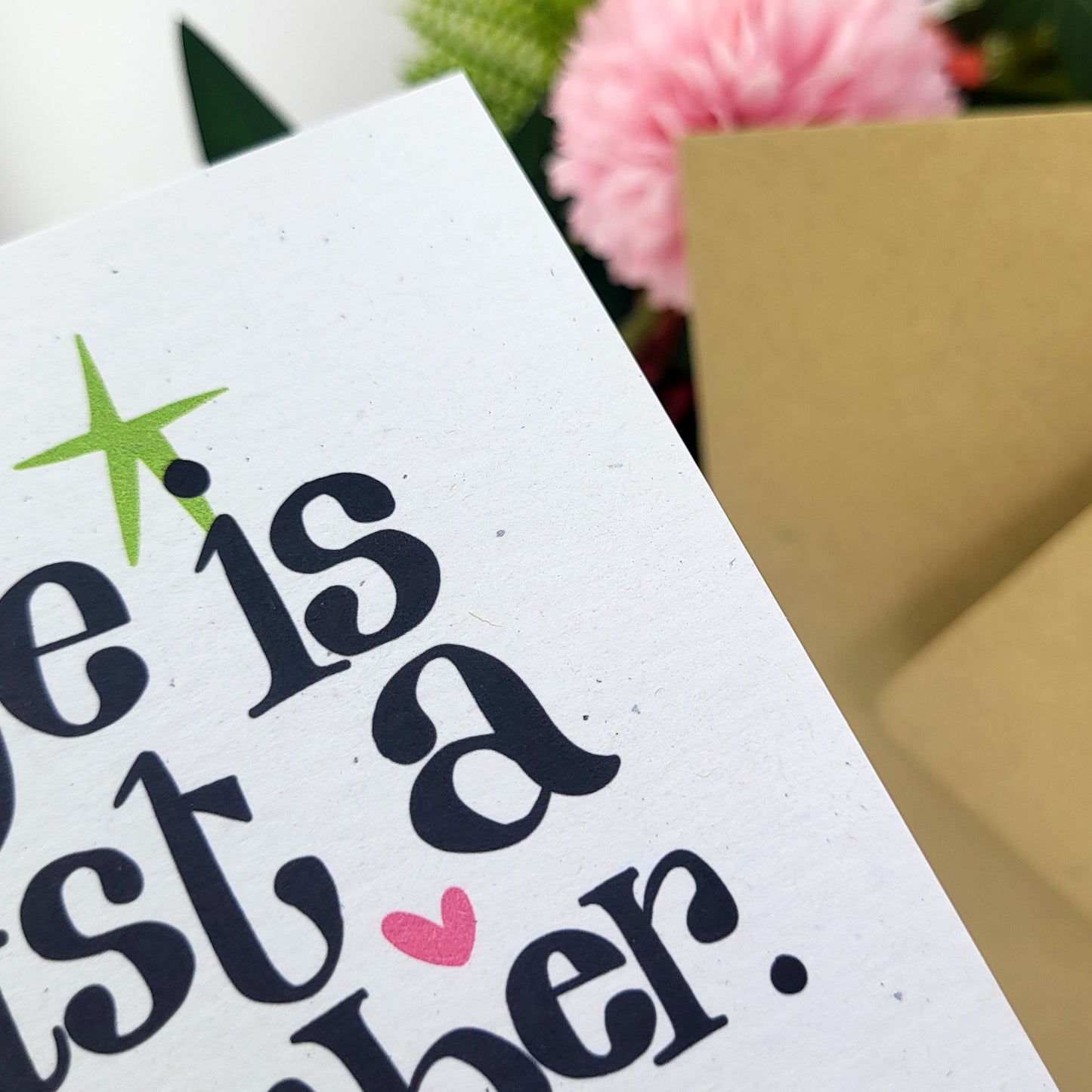 Just a Number - happy birthday recycled greetings card