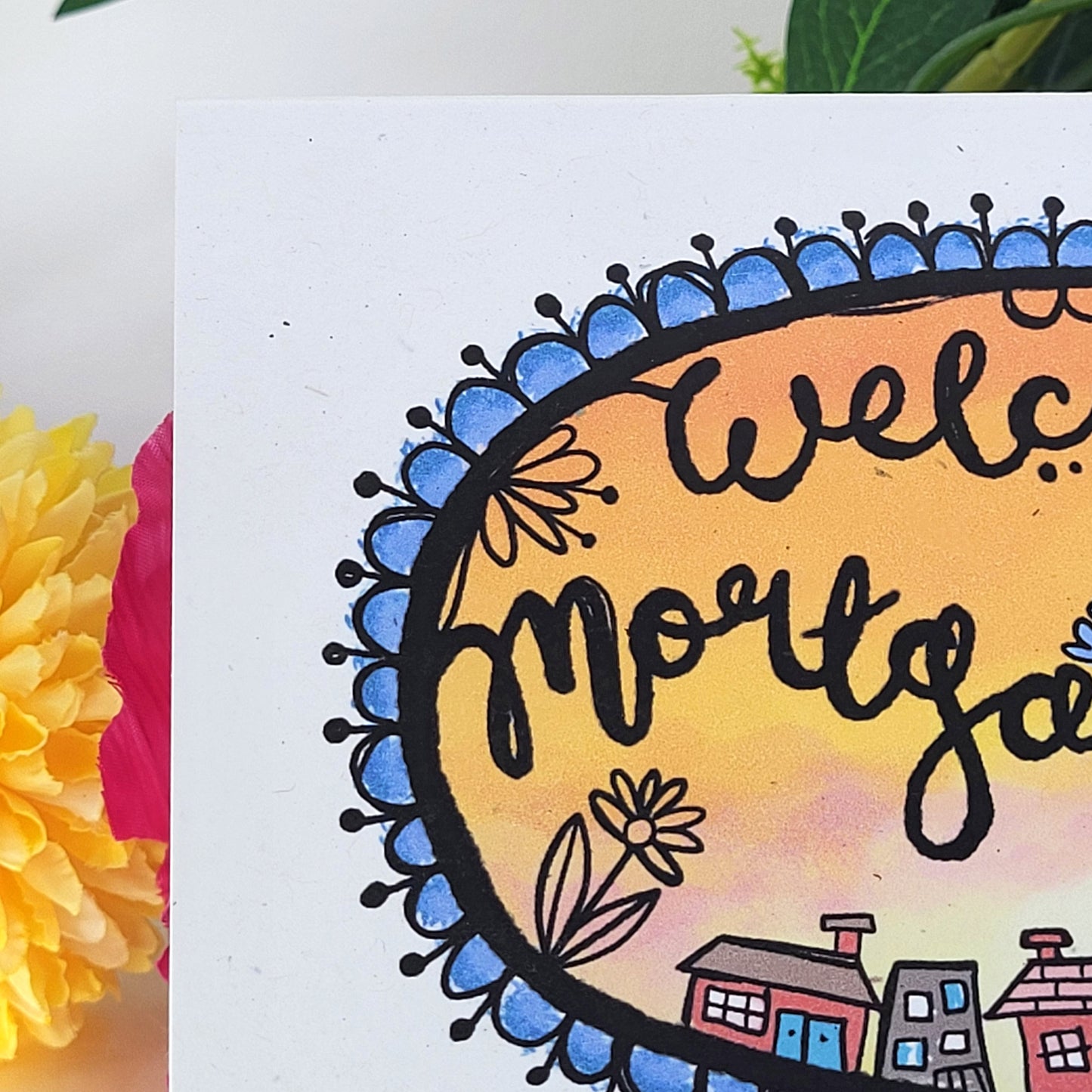 Welcome To Mortgageville recycled greetings card - congratulations, new house