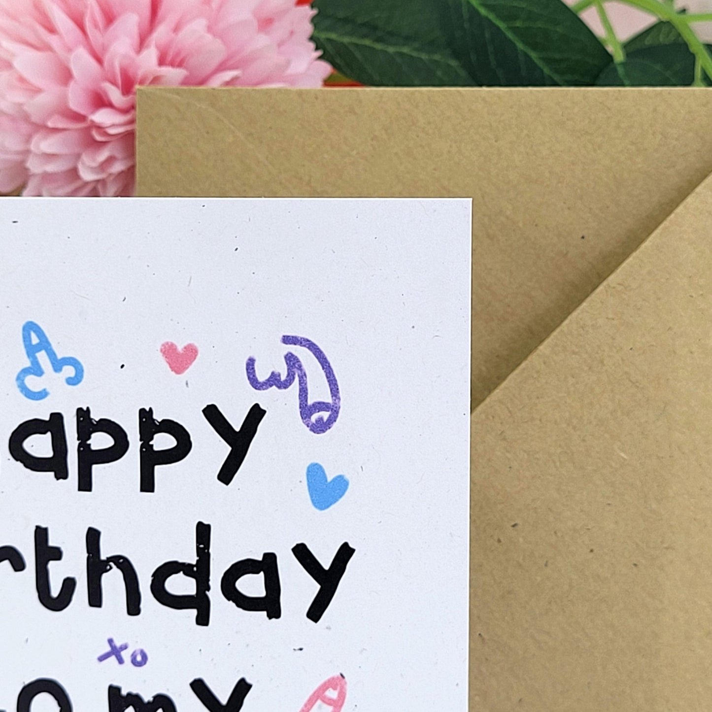 Happy Birthday Bellend recycled greeting card