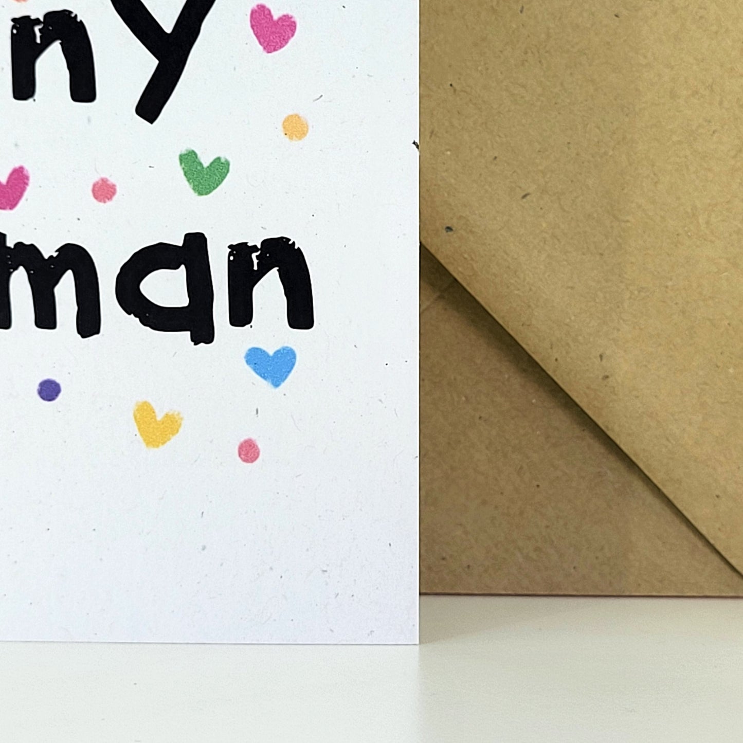 Yo Tiny Human recycled greeting card