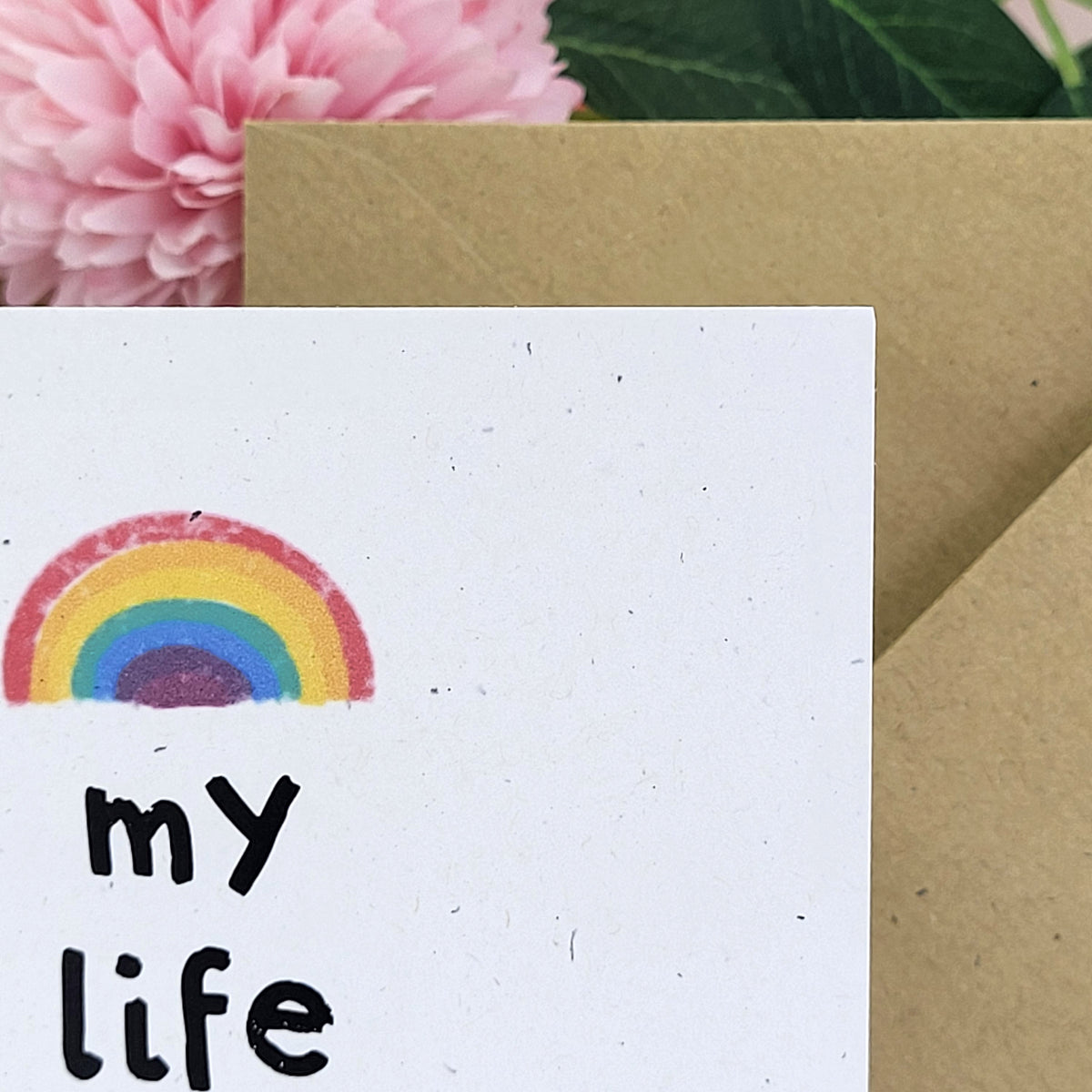 Less Shit With You recycled greeting card