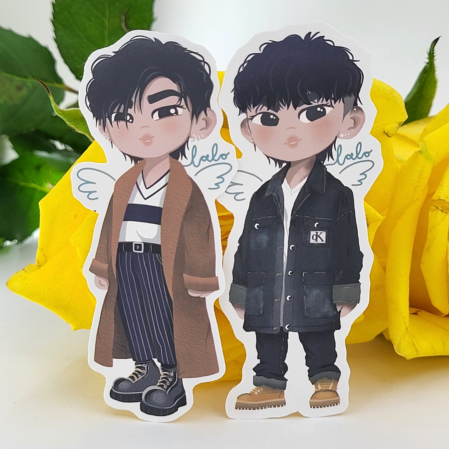 Teach Me K-Pop by Kaenyn King - RYSING boys matte vinyl sticker set - album cover and alt versions