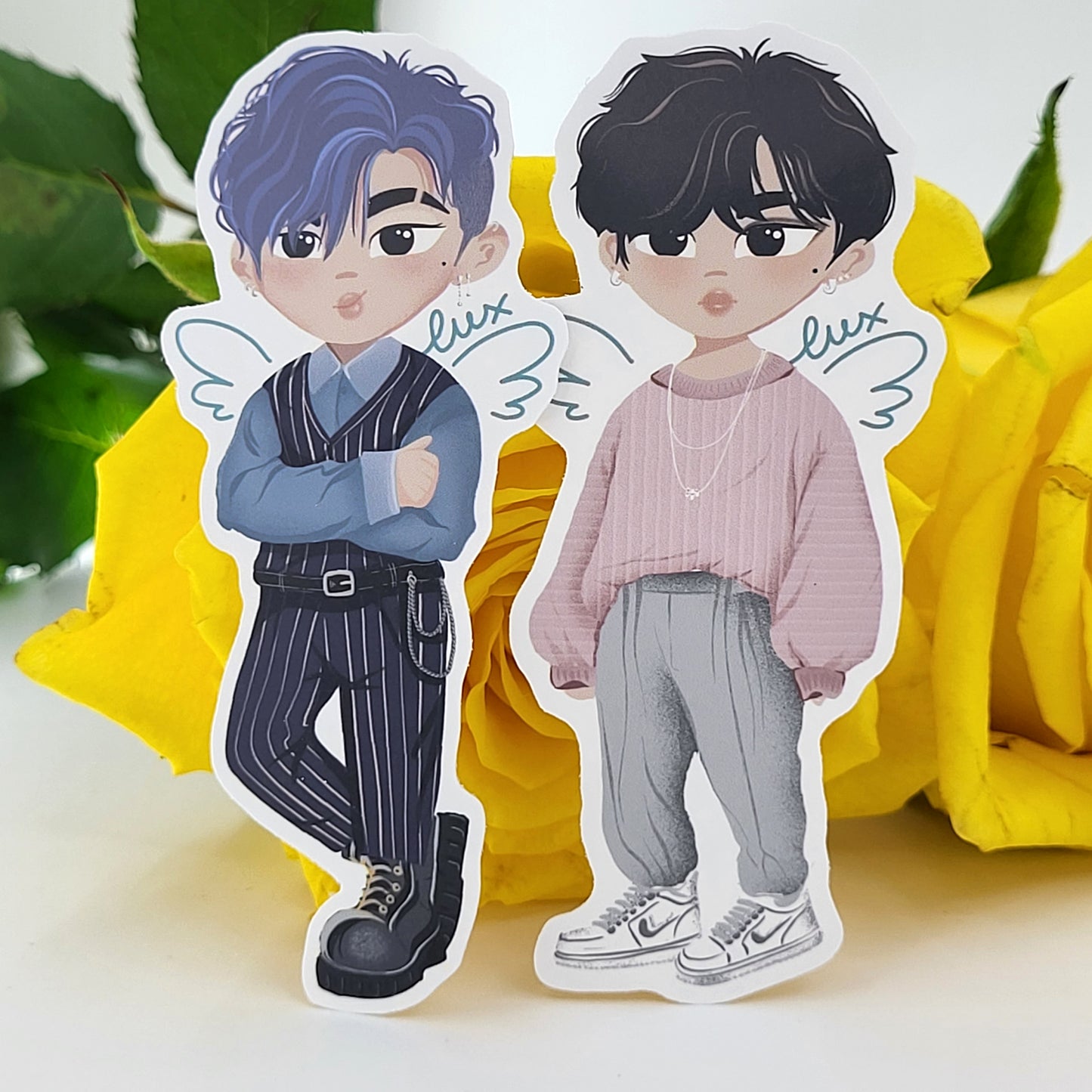 Teach Me K-Pop by Kaenyn King - RYSING boys matte vinyl sticker set - album cover and alt versions