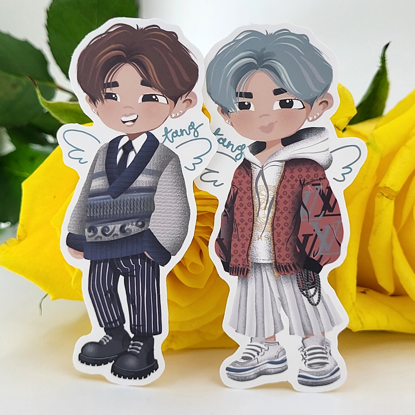 Teach Me K-Pop by Kaenyn King - RYSING boys matte vinyl sticker set - album cover and alt versions