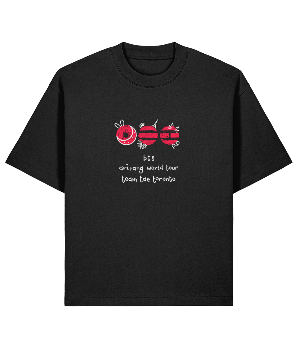 Customisable BTS ARIRANG World Tour chalkboard doodle LUXE HEAVY BOXY FIT tshirt