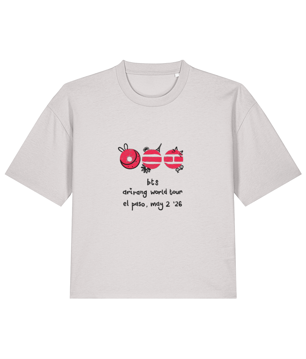 Customisable BTS ARIRANG World Tour chalkboard doodle LIGHT BOXY FIT tshirt