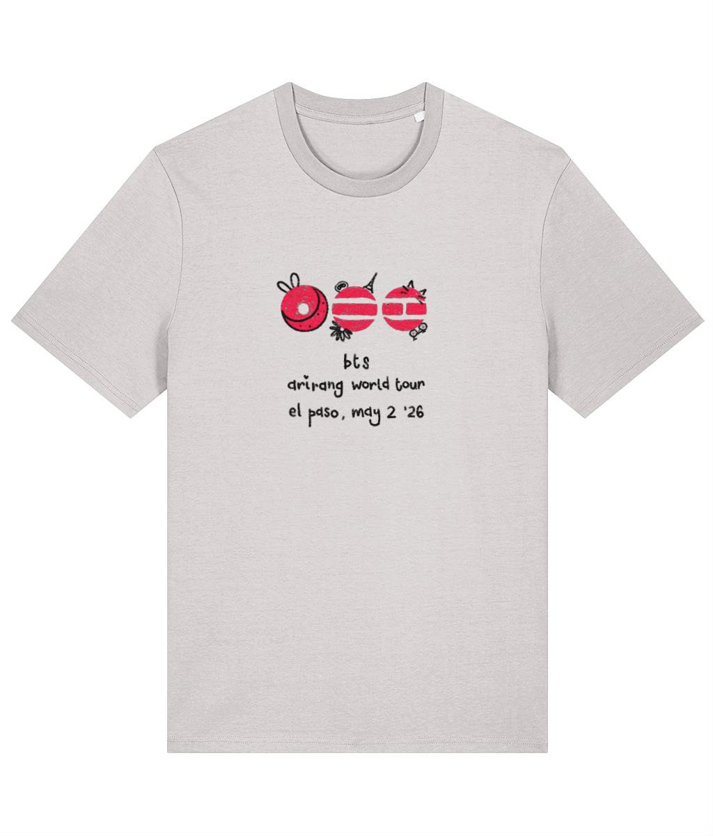 Customisable BTS ARIRANG World Tour chalkboard doodle STANDARD CREW FIT tshirt