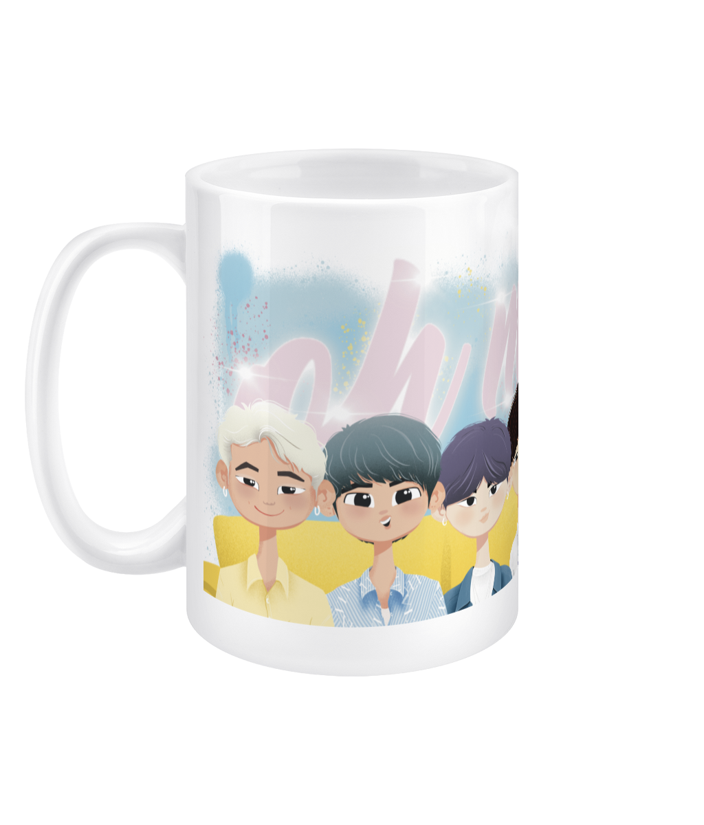 BTS Boy With Luv 15oz jumbo ceramic mug