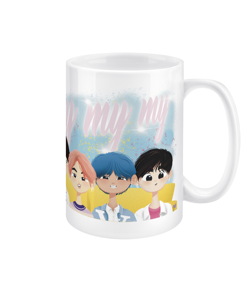 BTS Boy With Luv 15oz jumbo ceramic mug