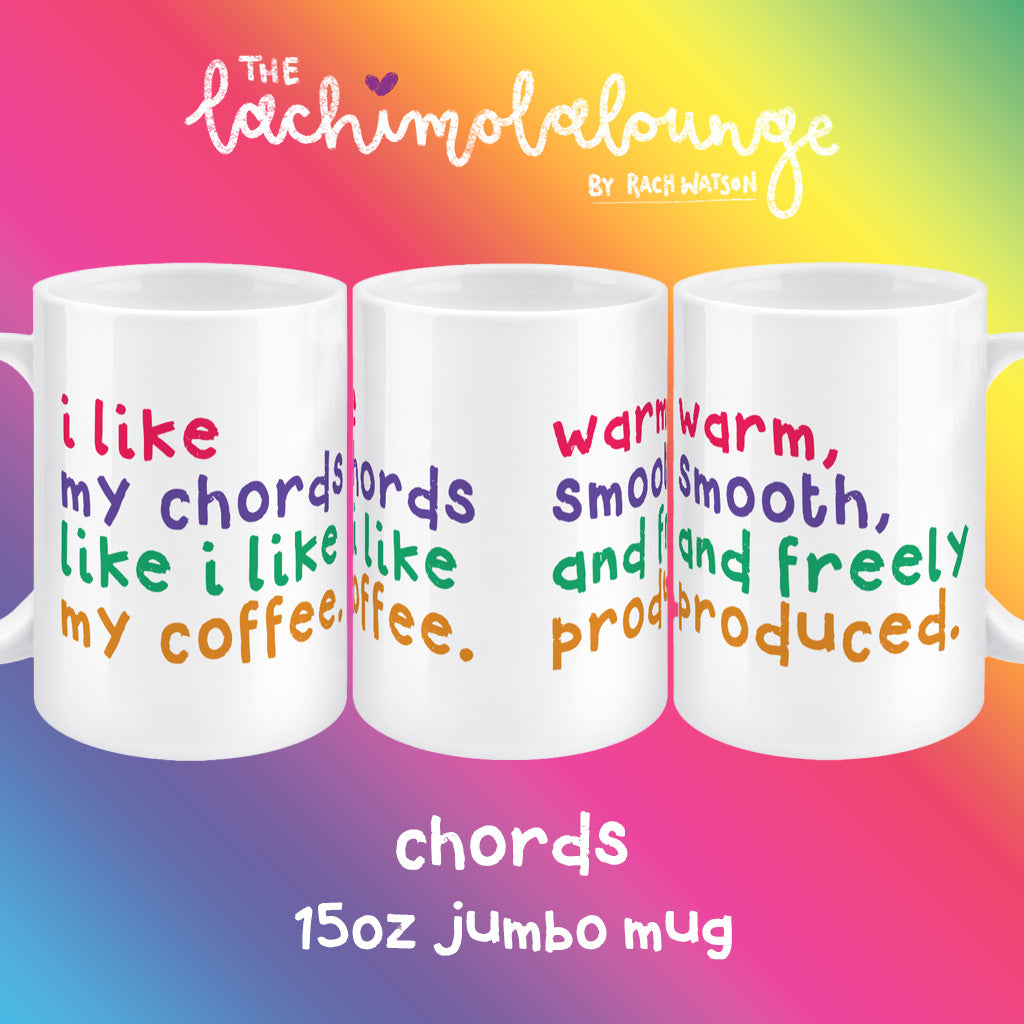 Chords like Coffee - choir singer Jumbo 15oz mug