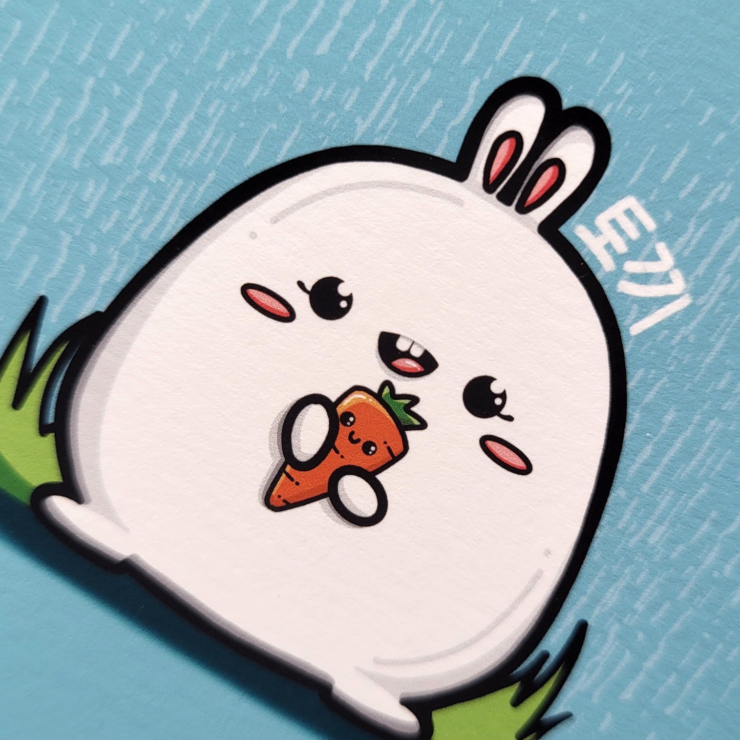 Bangtanimals - JK, kawaii rabbit 4" print, cute tokki art