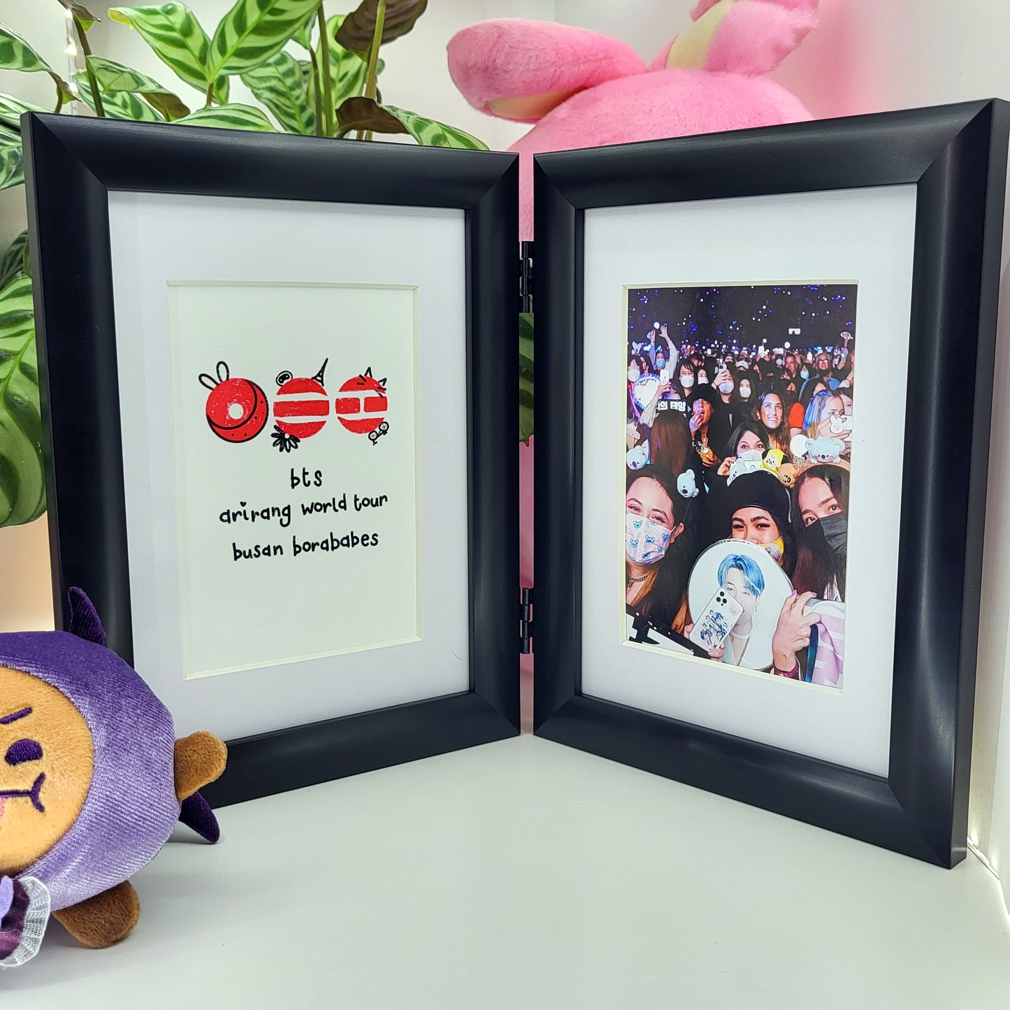 PRE-ORDER - Customisable ARIRANG BTS World Tour double aperture illustrated picture frame