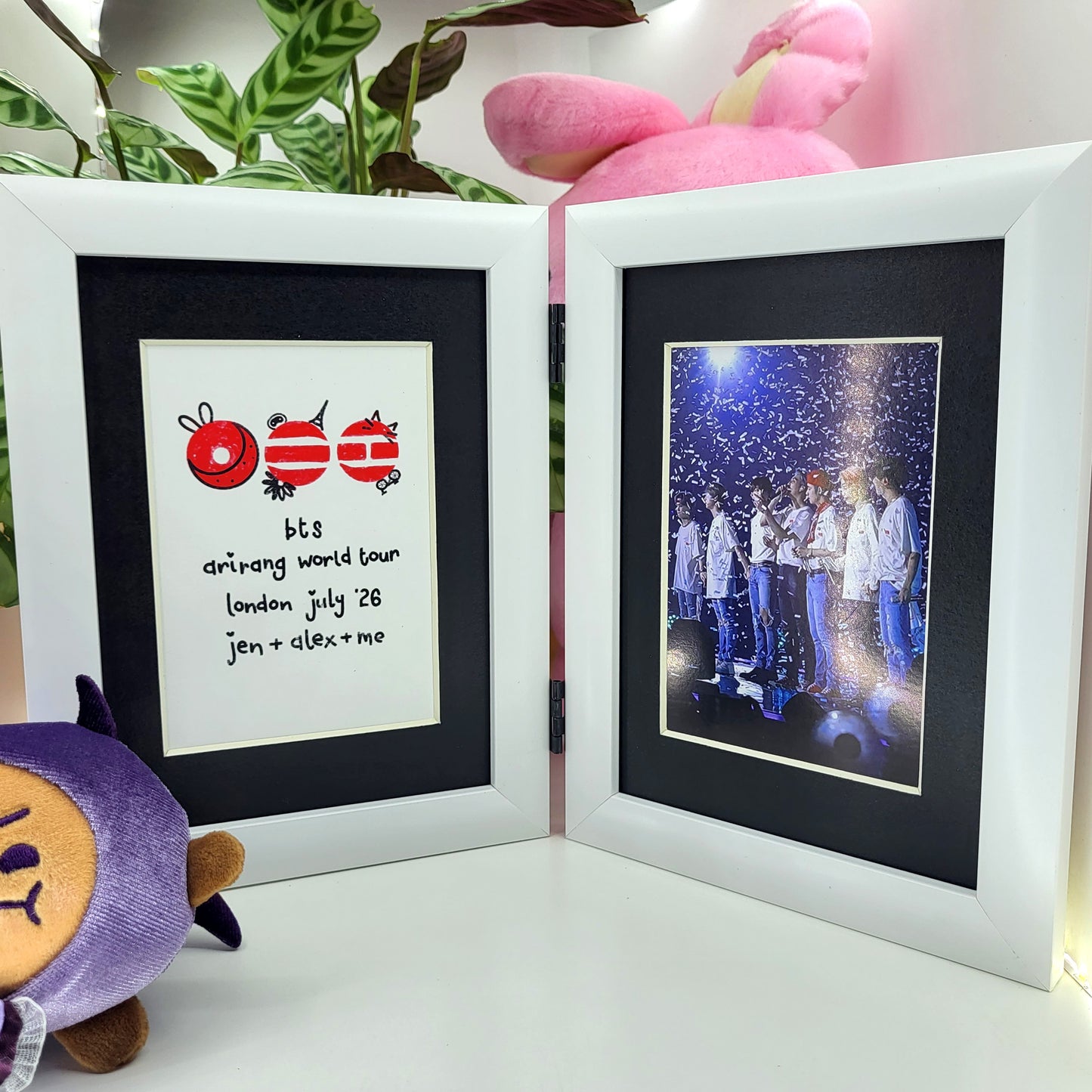 PRE-ORDER - Customisable ARIRANG BTS World Tour double aperture illustrated picture frame