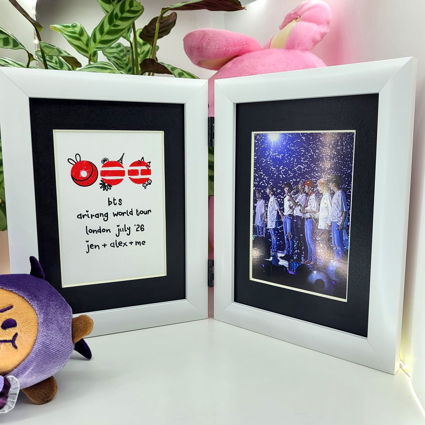 PRE-ORDER - Customisable ARIRANG BTS World Tour double aperture illustrated picture frame