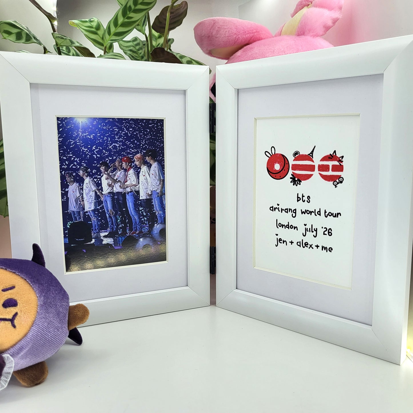 PRE-ORDER - Customisable ARIRANG BTS World Tour double aperture illustrated picture frame