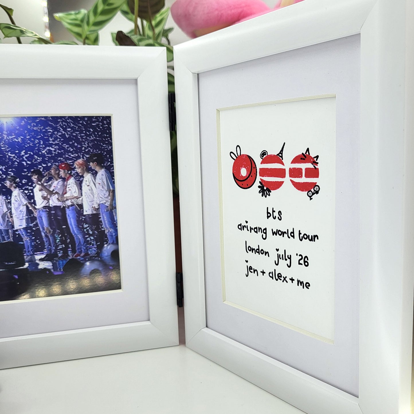 PRE-ORDER - Customisable ARIRANG BTS World Tour double aperture illustrated picture frame