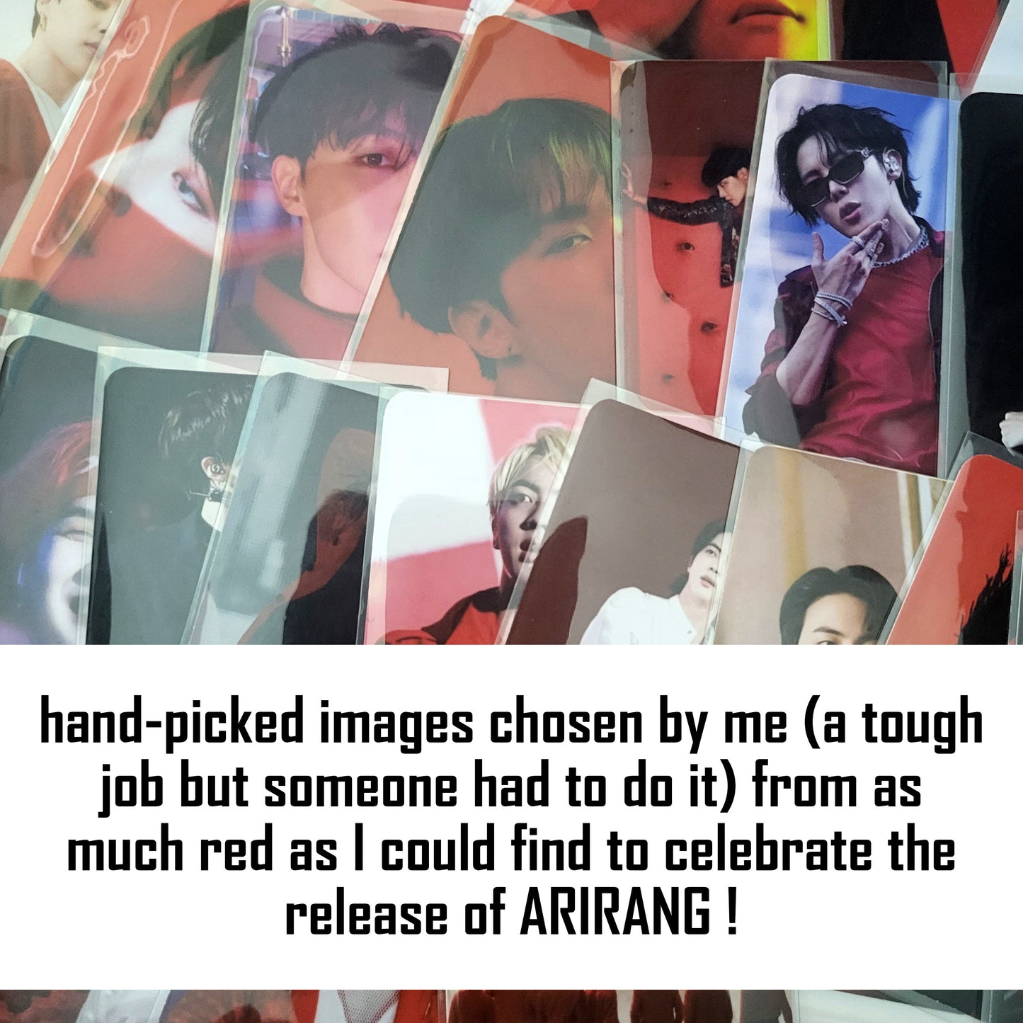 BTS The Red Series Photocards, 50 Archival Matte Collectible LOMO Cards