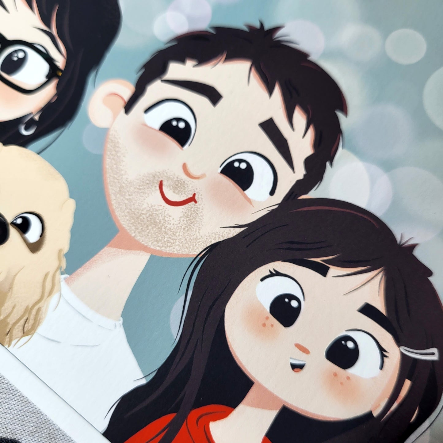 Custom Cartoon Commission - character portrait FAMILY