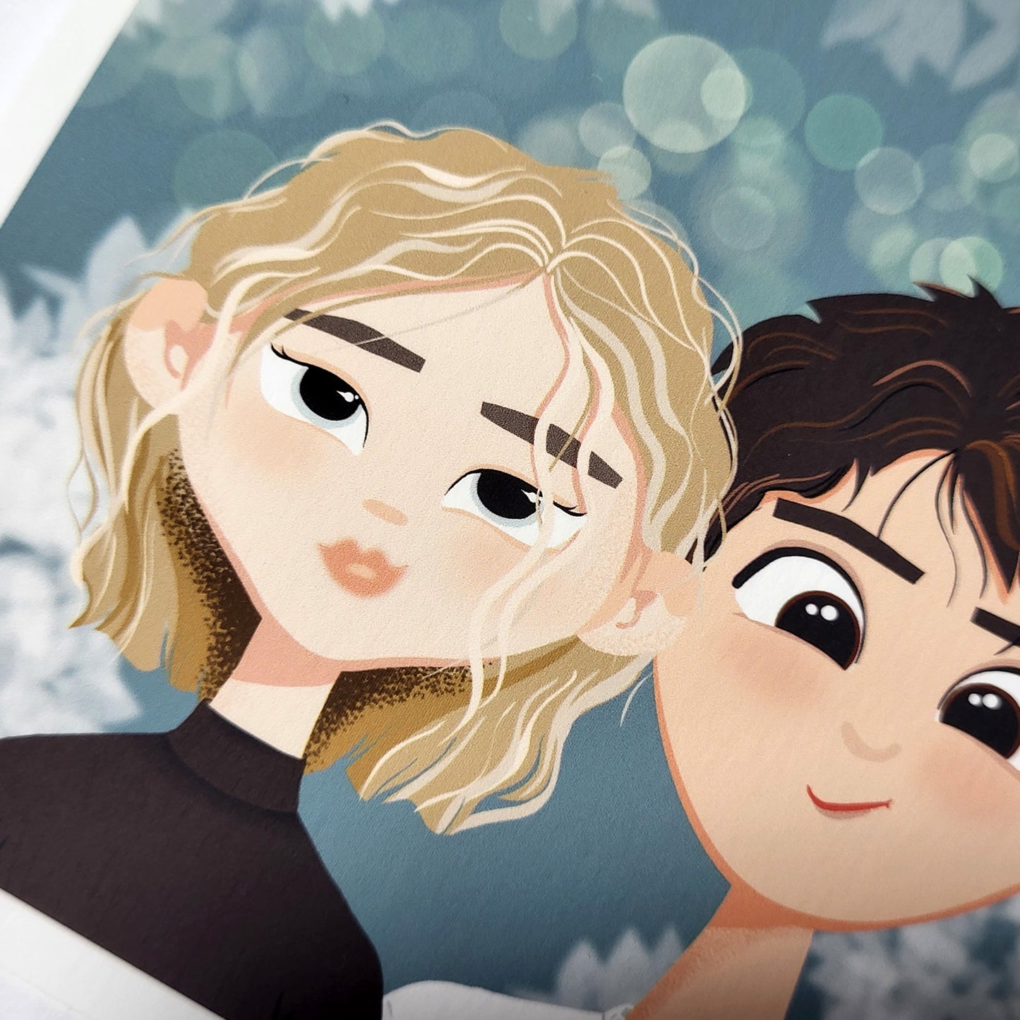 Custom Cartoon Commission - character portrait PAIR